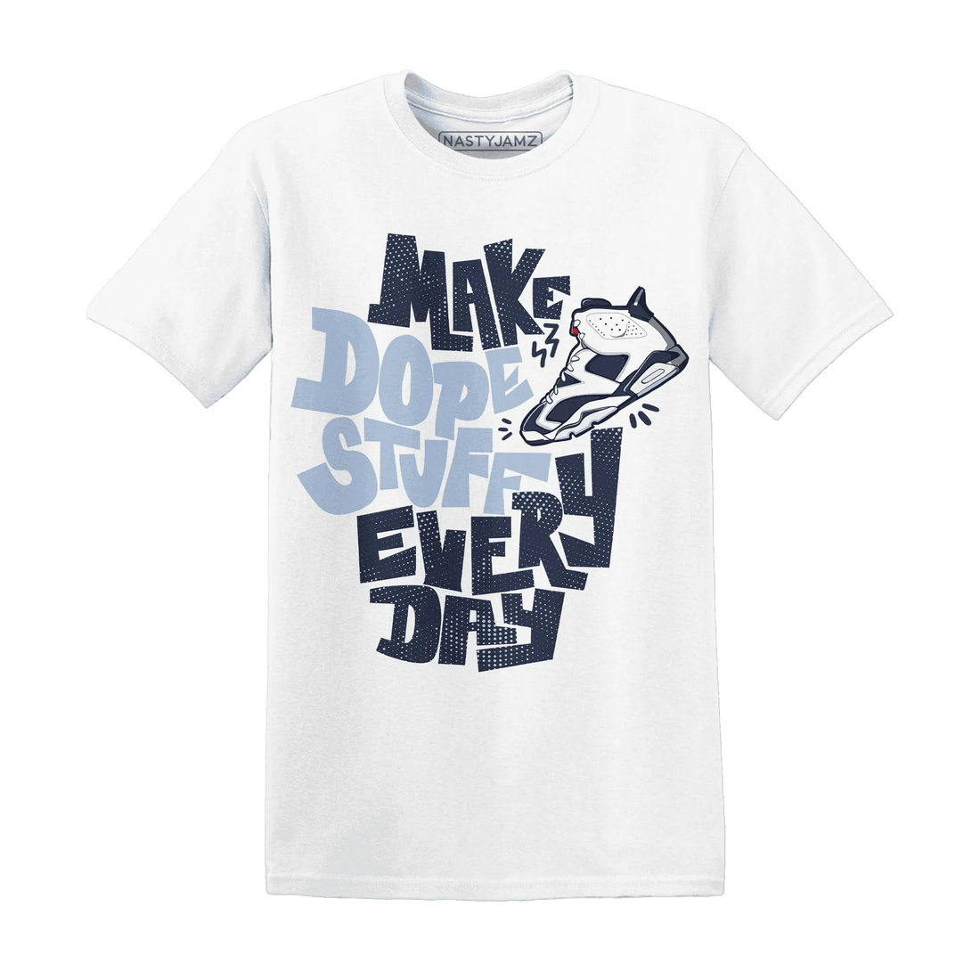 White-Navy-6s-T-Shirt-Match-Dope-Sneaker