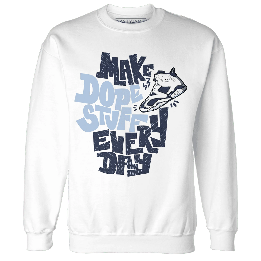 White-Navy-6s-Sweatshirt-Match-Dope-Sneaker