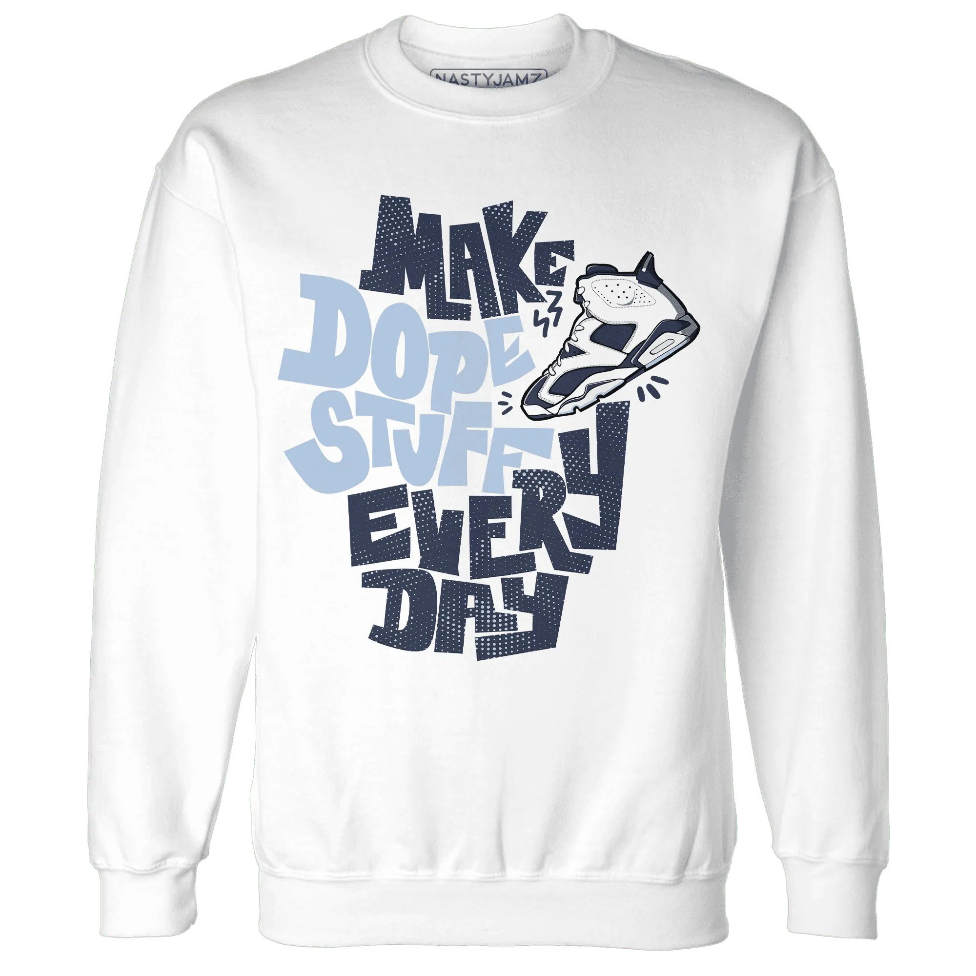 White-Navy-6s-Sweatshirt-Match-Dope-Sneaker