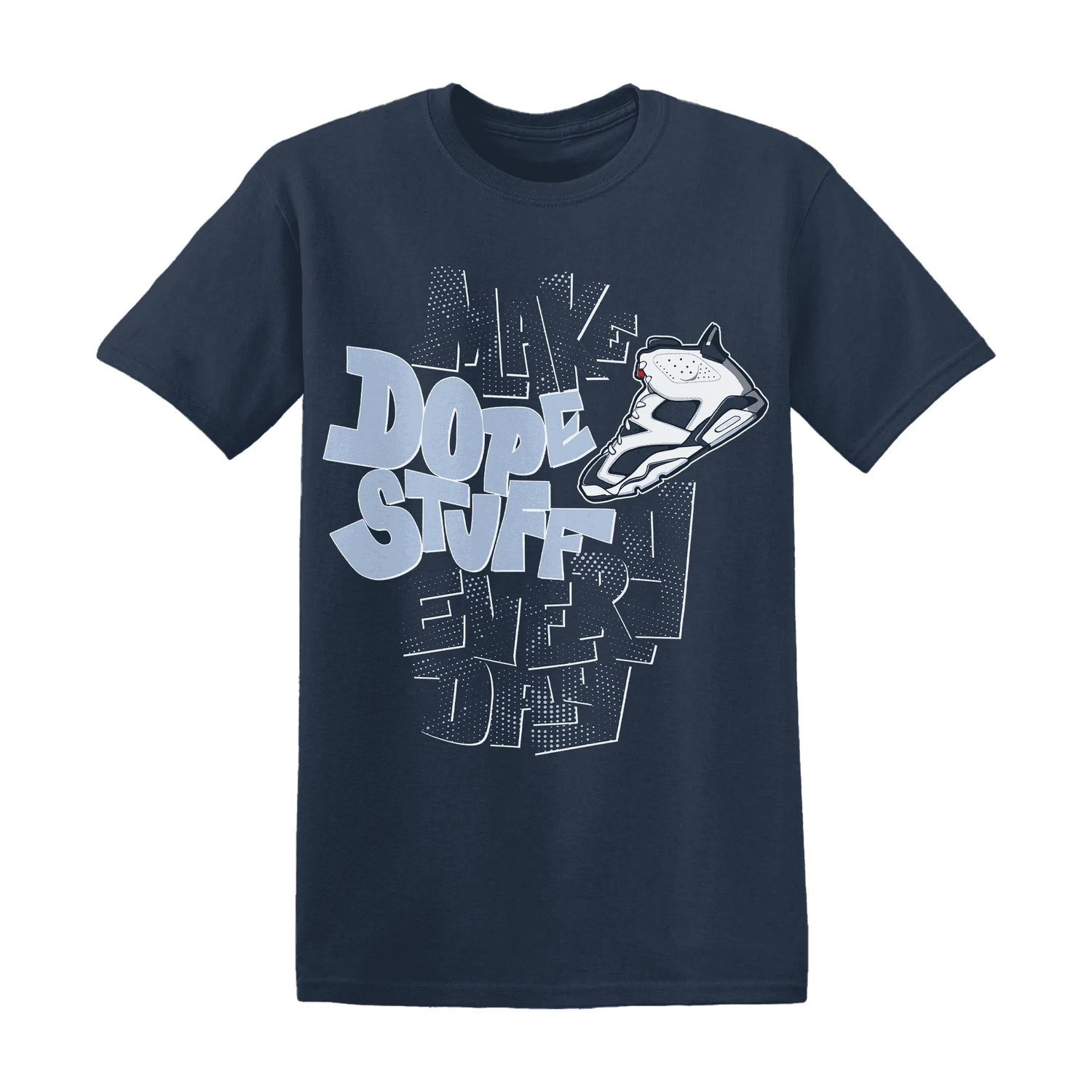 White-Navy-6s-T-Shirt-Match-Dope-Sneaker