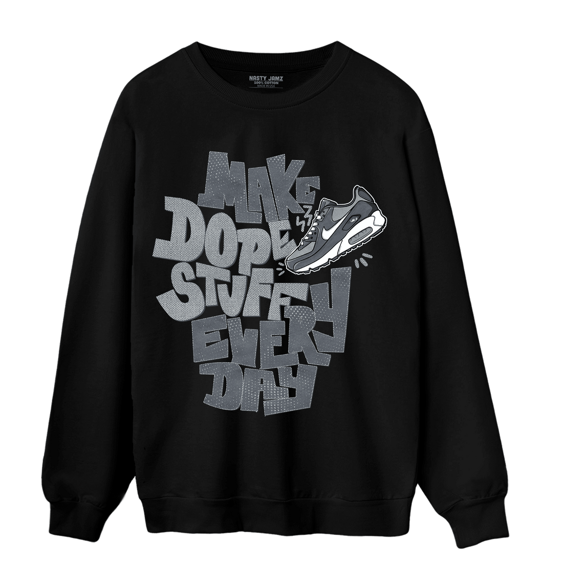 Air Max 90 Iron Grey Sweatshirt Match Dope Sneaker - NastyJamz