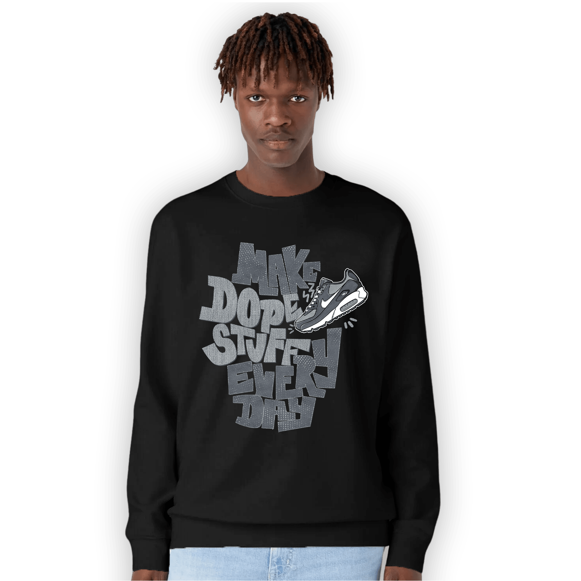 Air Max 90 Iron Grey Sweatshirt Match Dope Sneaker - NastyJamz