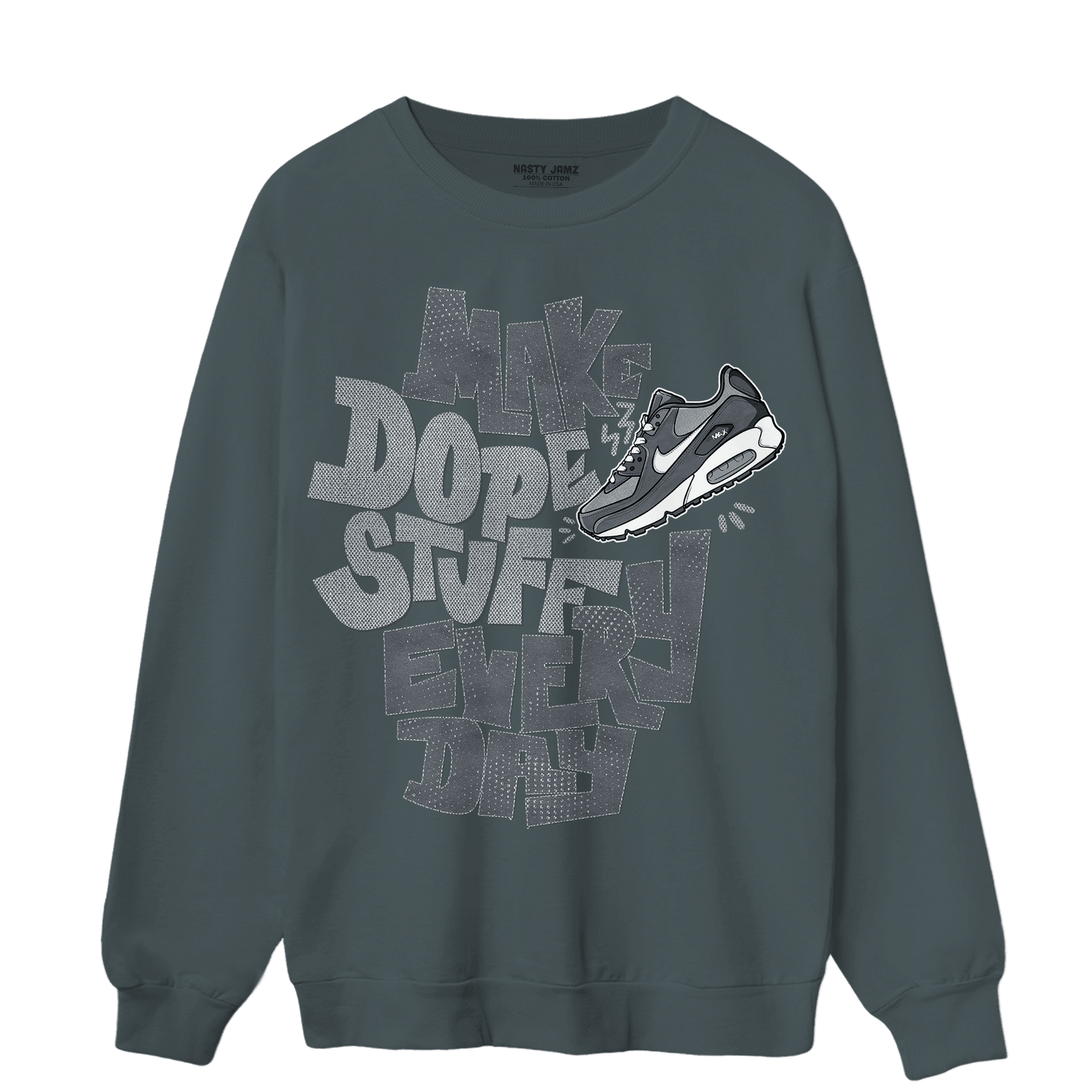Air Max 90 Iron Grey Sweatshirt Match Dope Sneaker - NastyJamz