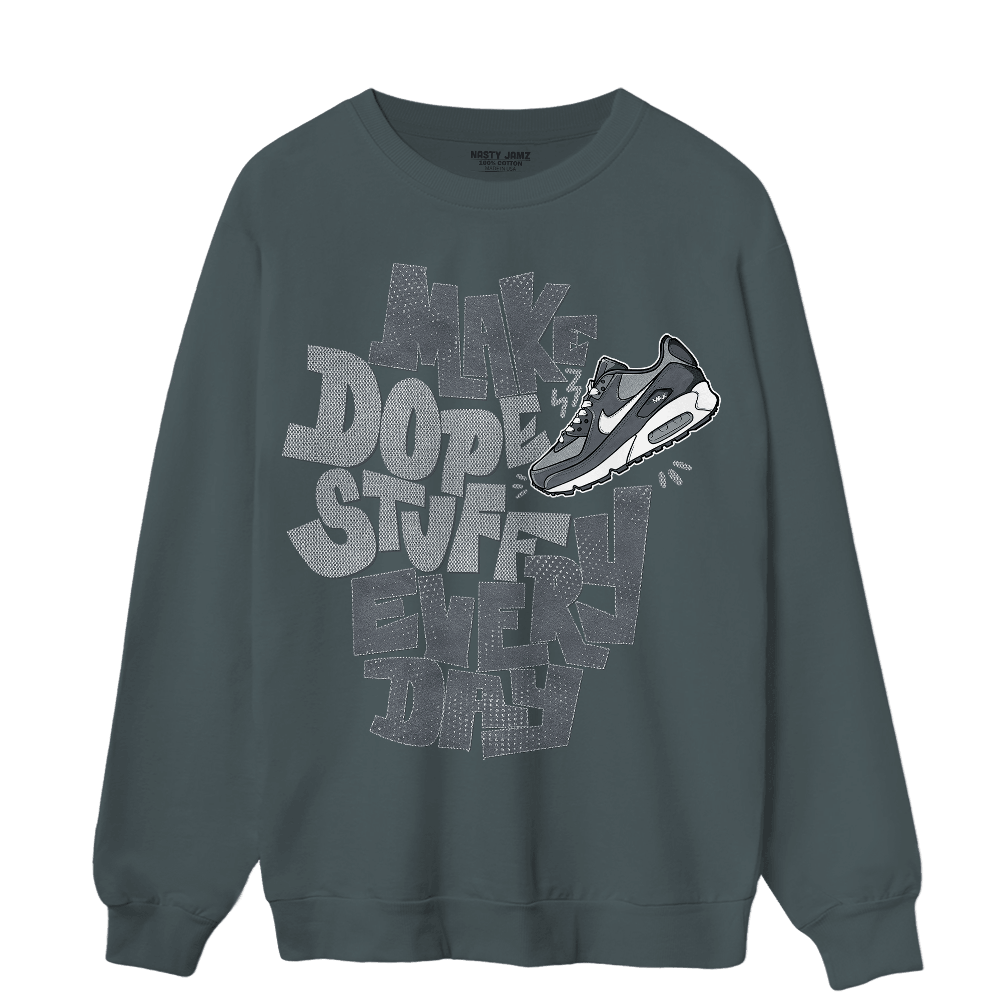 Air Max 90 Iron Grey Sweatshirt Match Dope Sneaker - NastyJamz