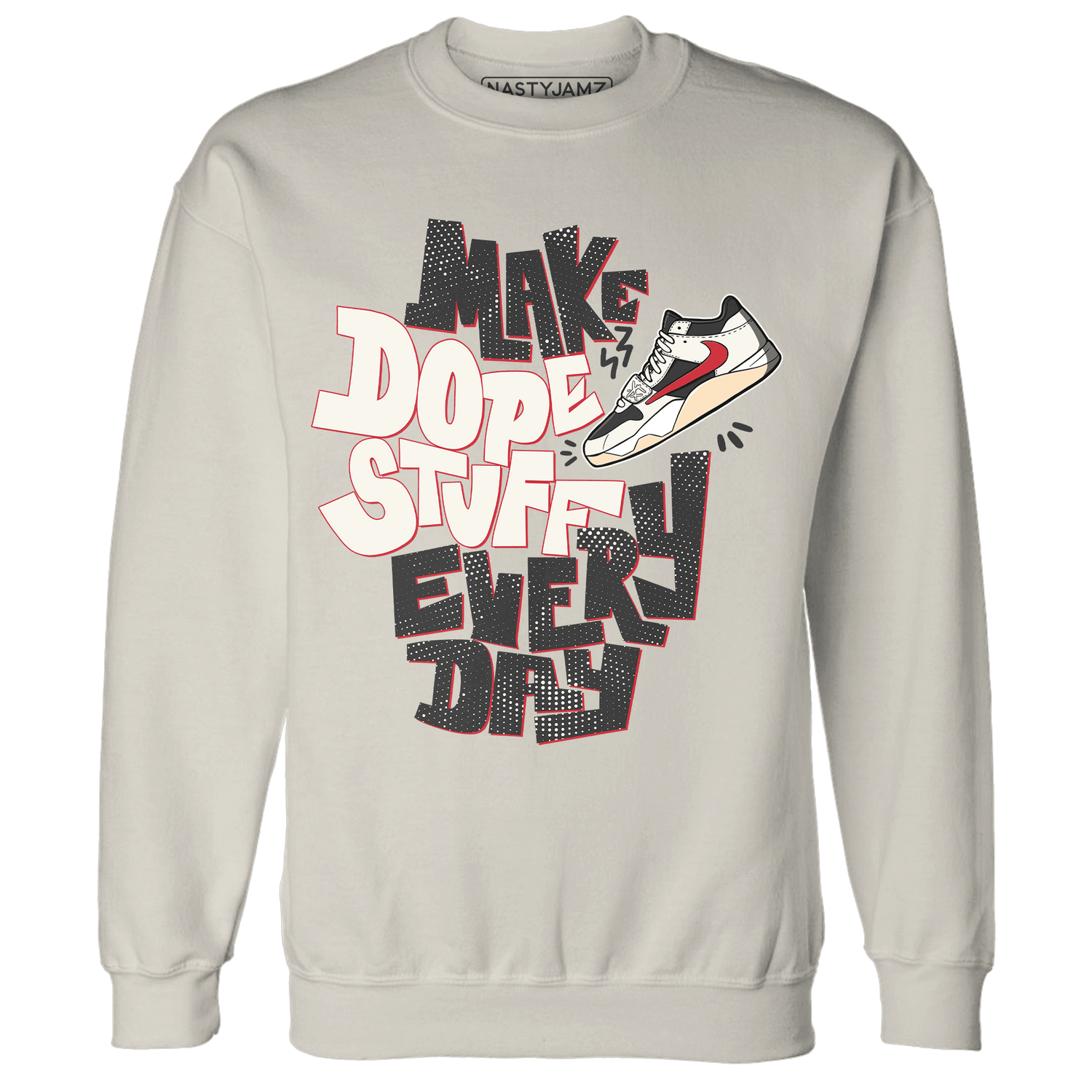 Jumman Jack University Red Sweatshirt Match Dope Sneaker - NastyJamz