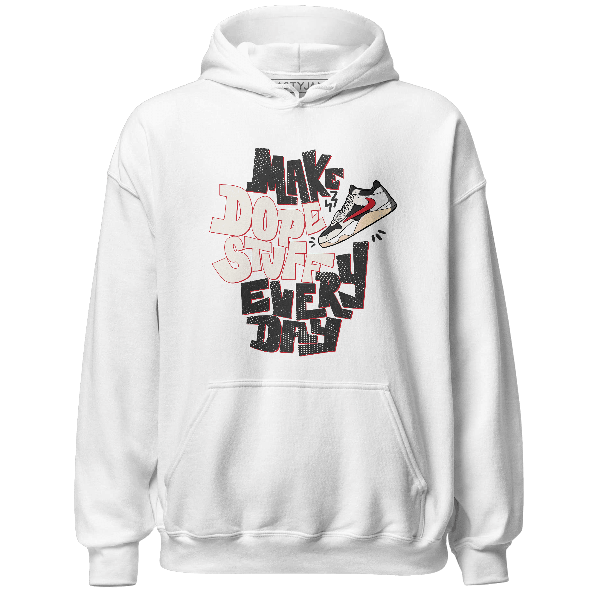 Jumman Jack University Red Hoodie Match Dope Sneaker - NastyJamz