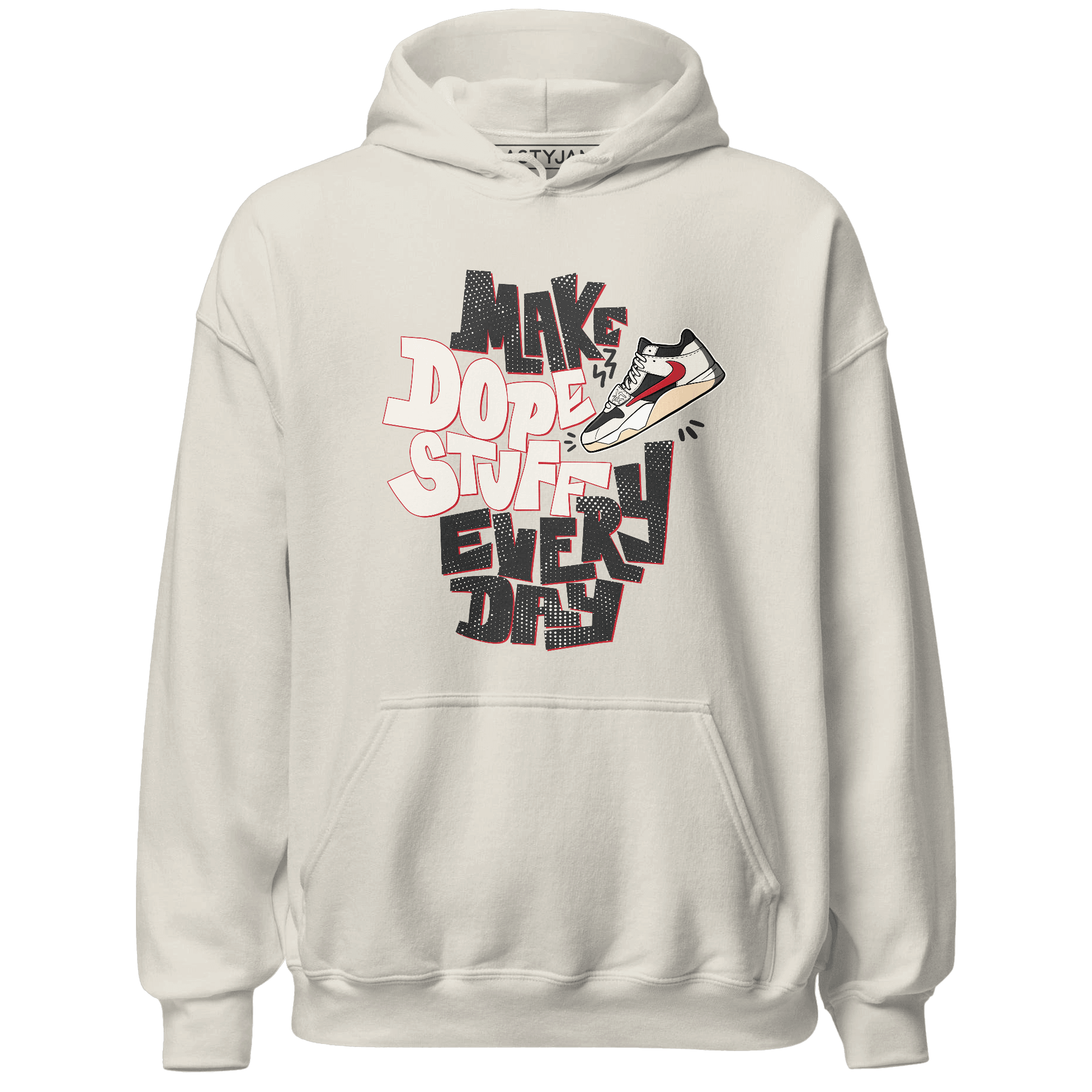 Jumman Jack University Red Hoodie Match Dope Sneaker - NastyJamz