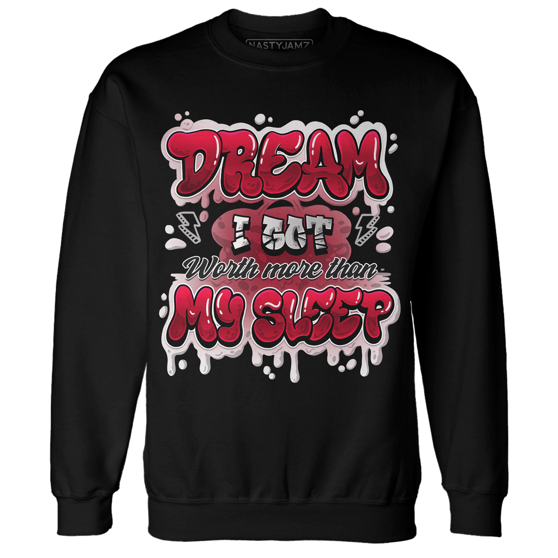 Retro Red Taxi 12s Sweatshirt Match Dream Over Rest - NastyJamz