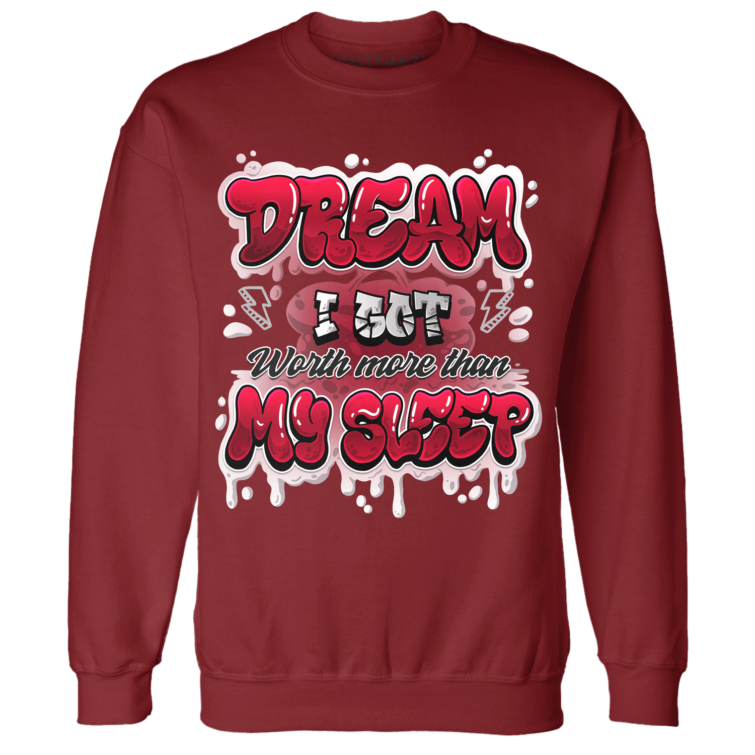 Retro Red Taxi 12s Sweatshirt Match Dream Over Rest - NastyJamz