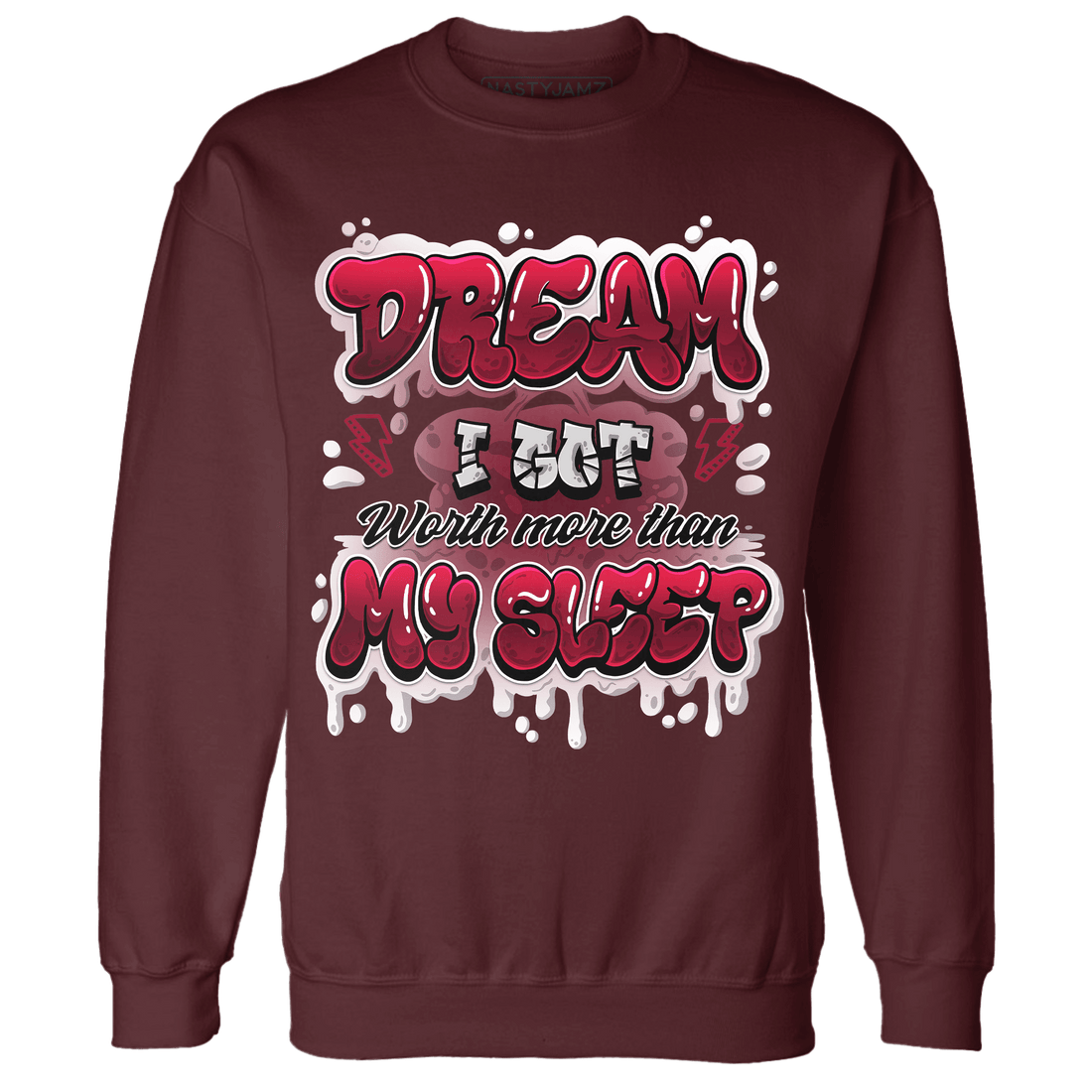 High White Team Red 1s Sweatshirt Match Dream Over Rest - NastyJamz