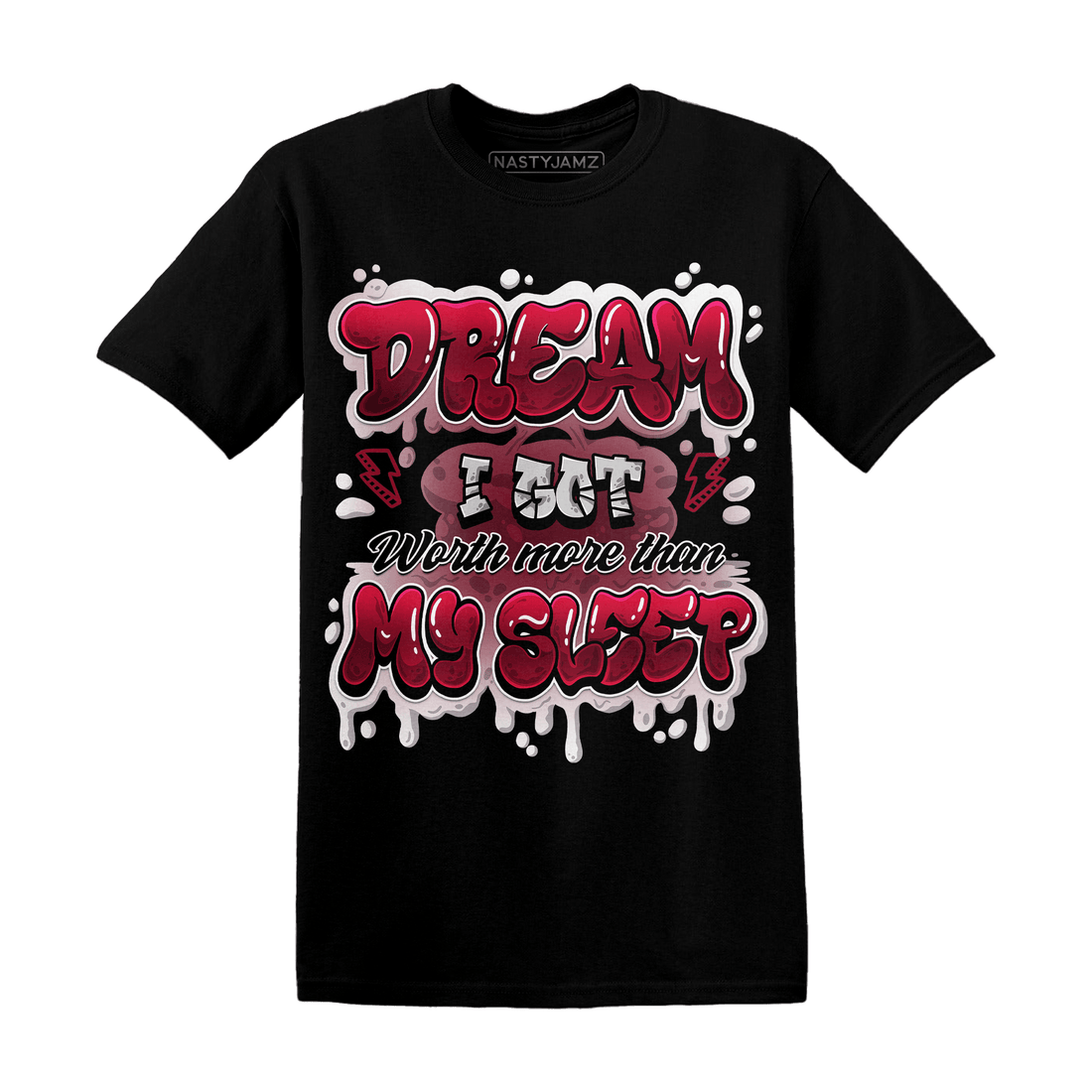 High White Team Red 1s T Shirt Match Dream Over Rest - NastyJamz