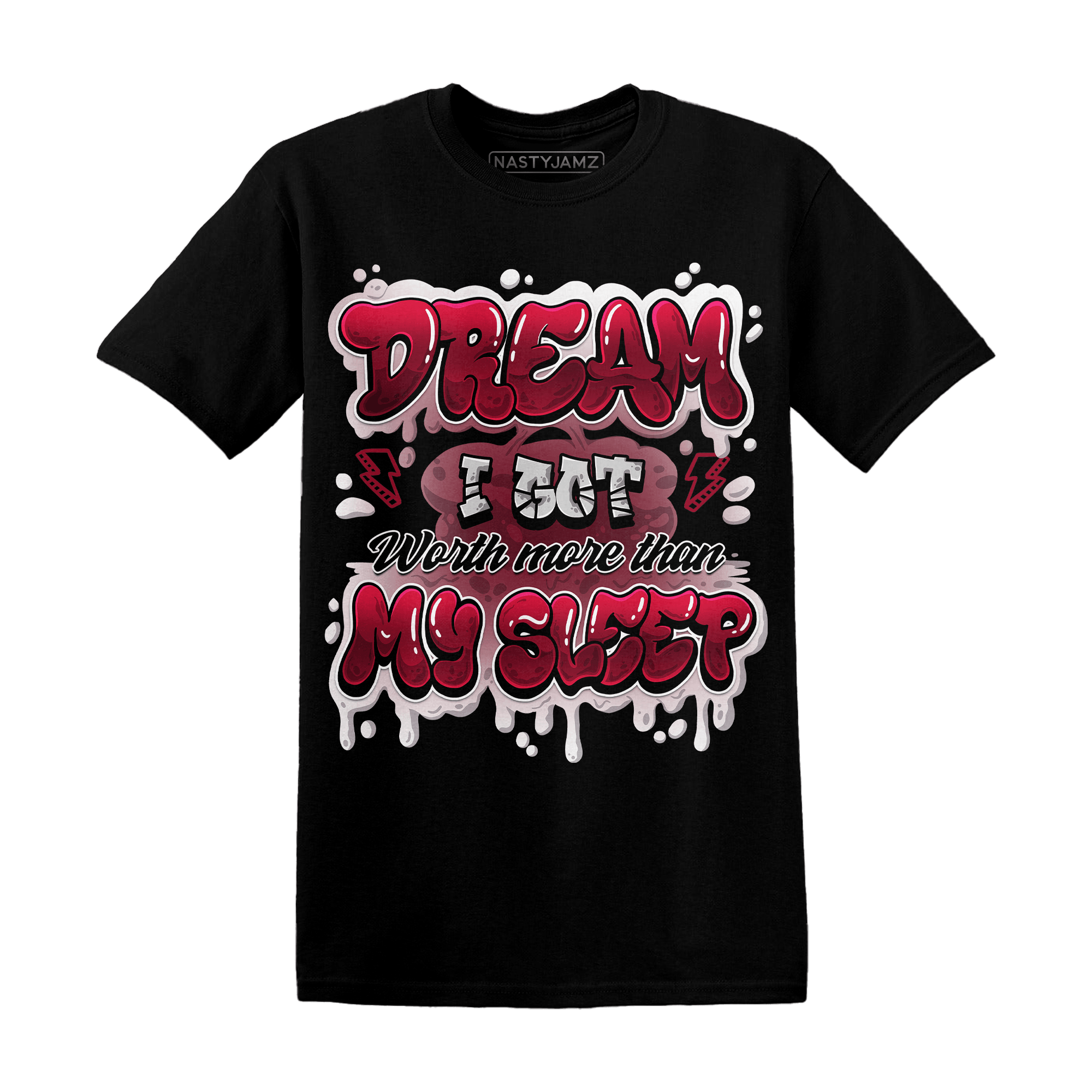 High White Team Red 1s T Shirt Match Dream Over Rest - NastyJamz