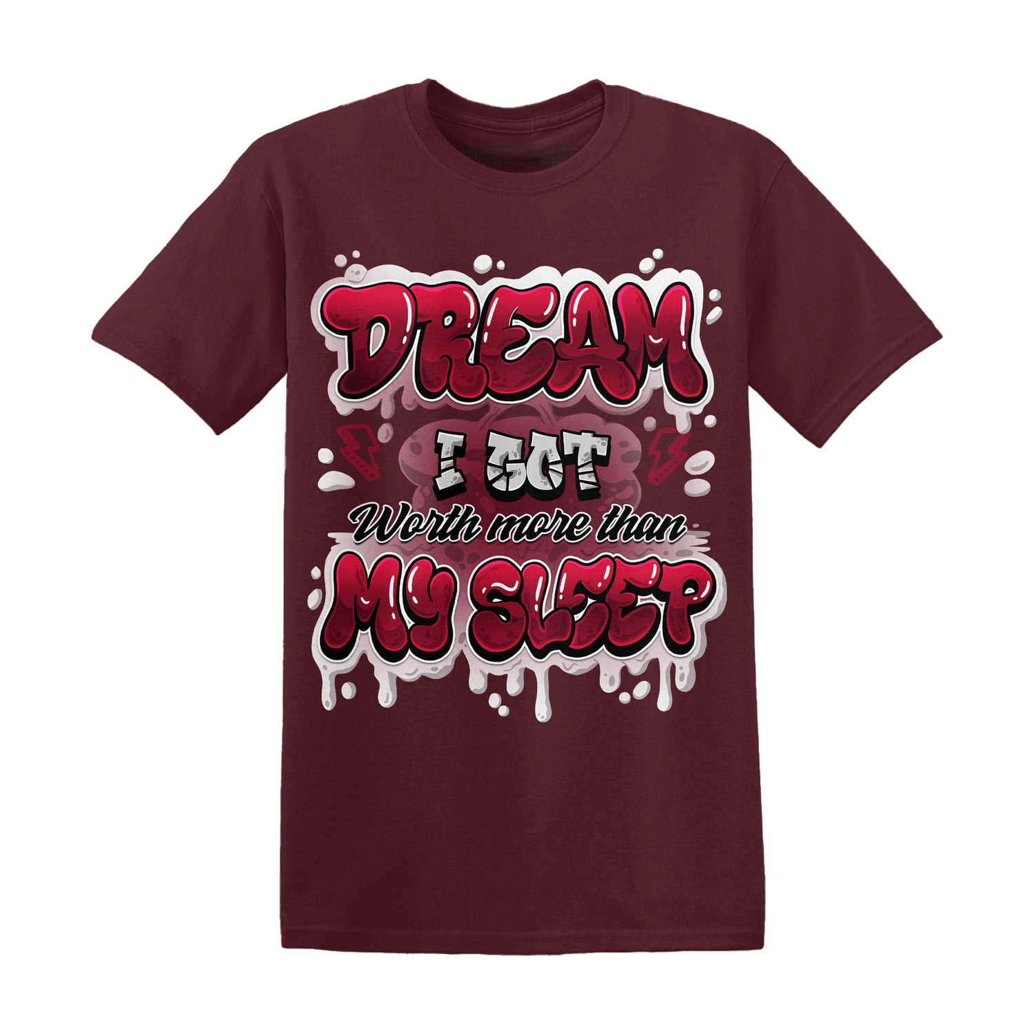 High White Team Red 1s T Shirt Match Dream Over Rest - NastyJamz