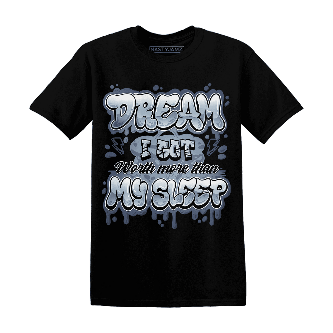 Mid Diffused Blue Grey 1s T Shirt Match Dream Over Rest - NastyJamz