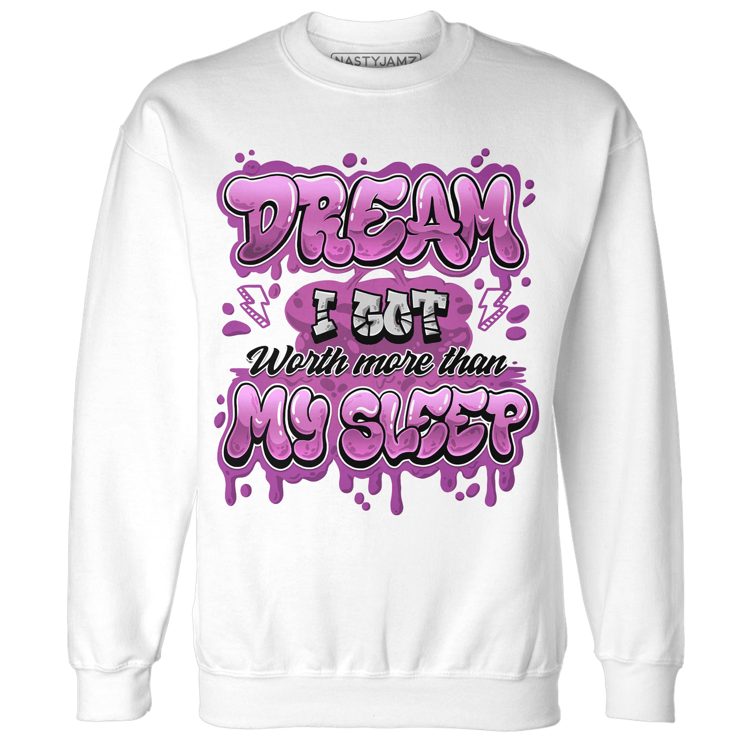 GS Hyper Violet 4s Sweatshirt Match Dream Over Rest - NastyJamz
