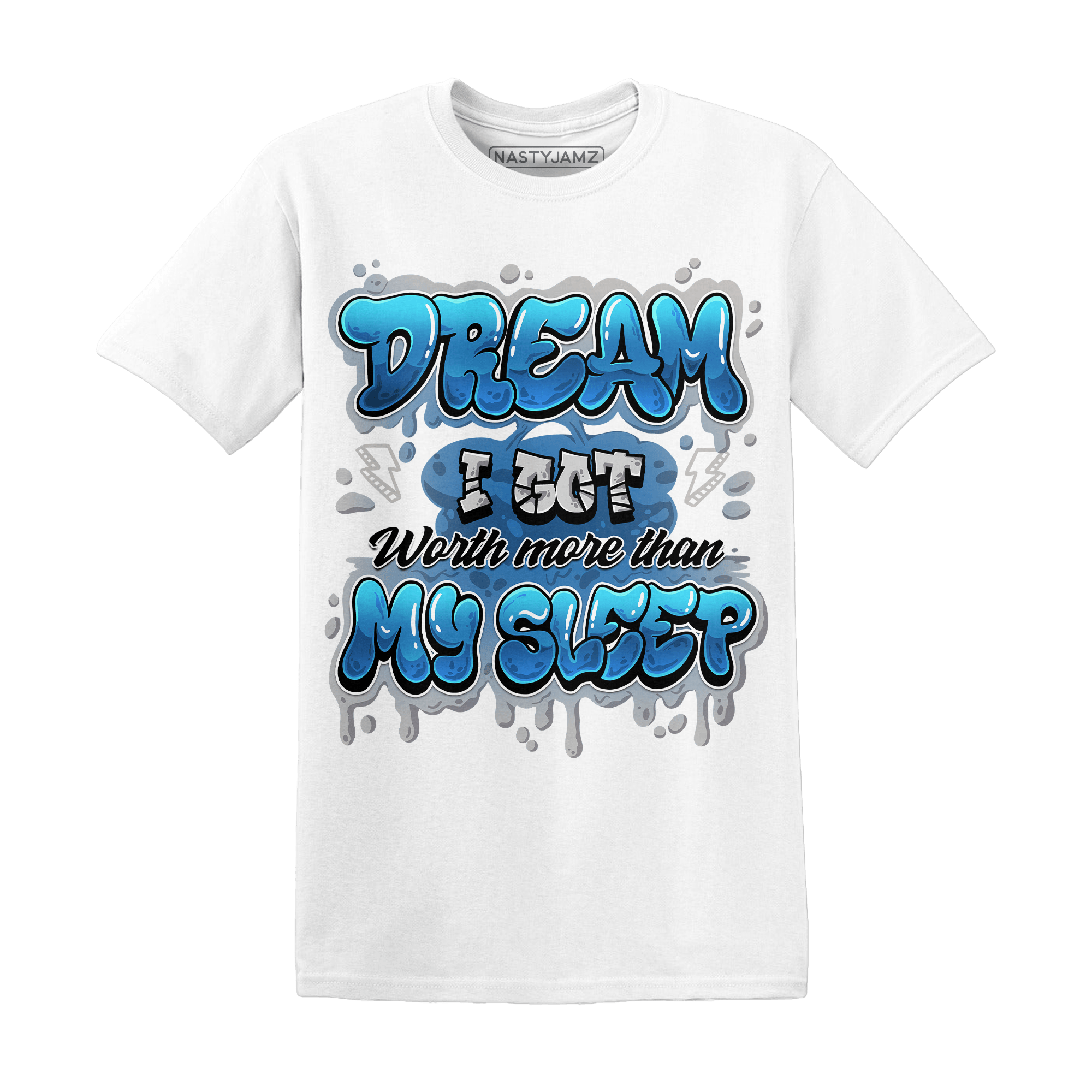 Industrial Blue 4s T Shirt Match Dream Over Rest - NastyJamz