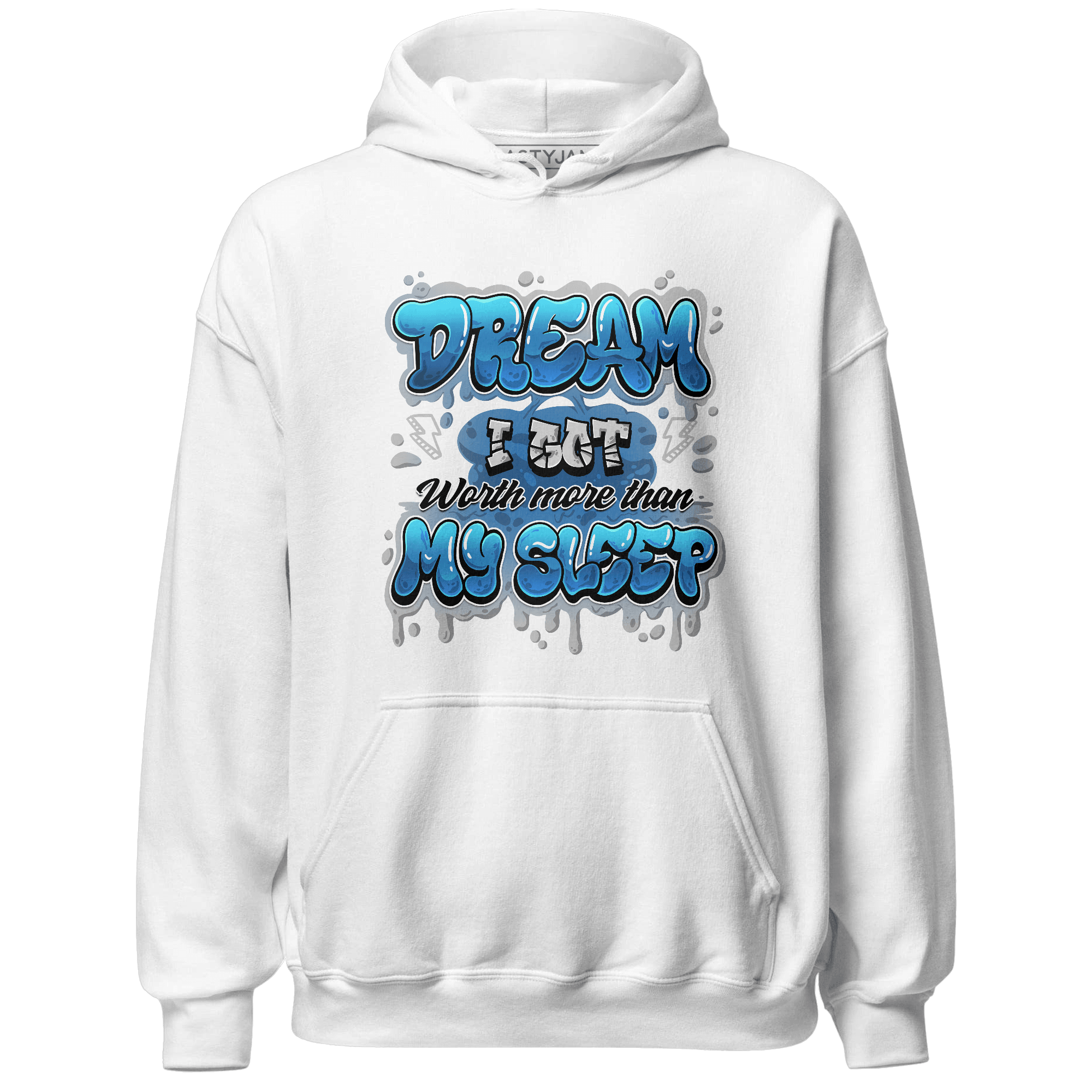 Industrial Blue 4s Hoodie Match Dream Over Rest - NastyJamz