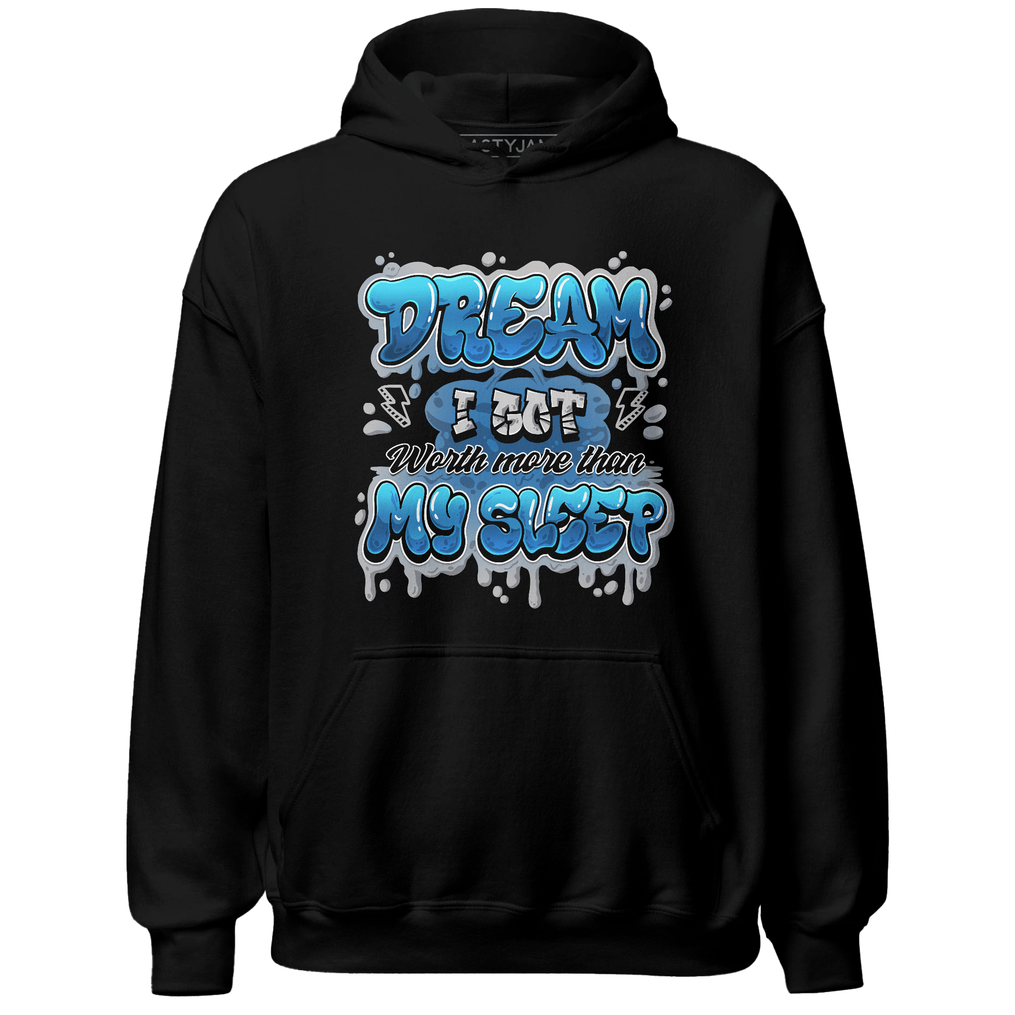 Industrial Blue 4s Hoodie Match Dream Over Rest - NastyJamz