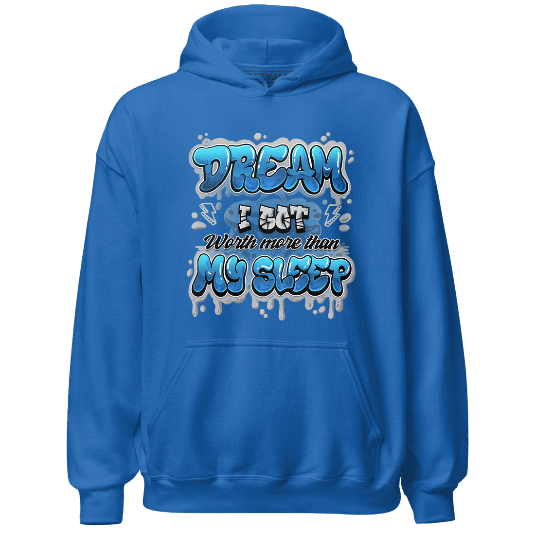 Industrial Blue 4s Hoodie Match Dream Over Rest - NastyJamz