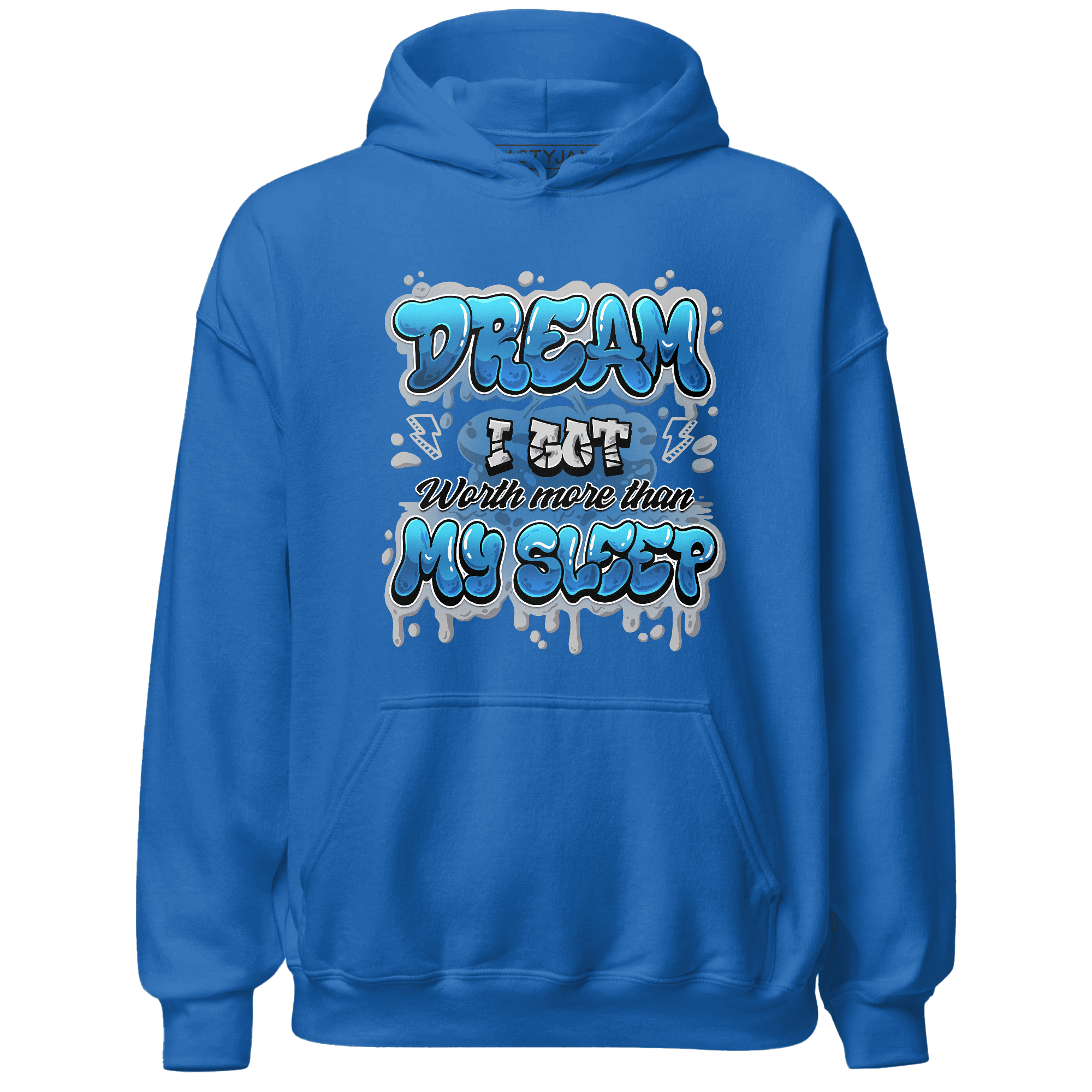Industrial Blue 4s Hoodie Match Dream Over Rest - NastyJamz