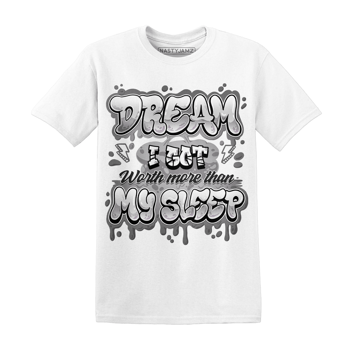Retro High OG Black White 1s T Shirt Match Dream Over Rest - NastyJamz