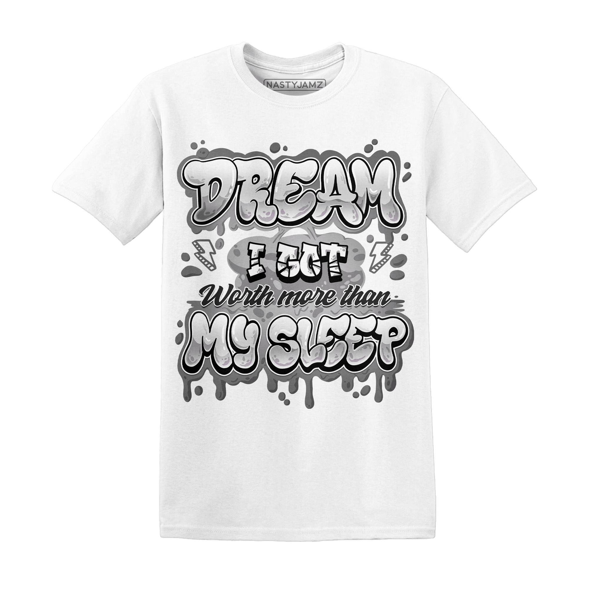 Retro High OG Black White 1s T Shirt Match Dream Over Rest - NastyJamz