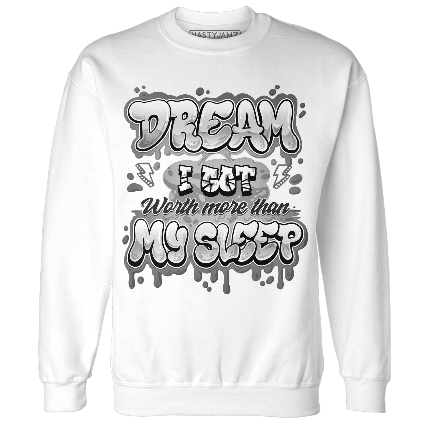 Retro High OG Black White 1s Sweatshirt Match Dream Over Rest - NastyJamz
