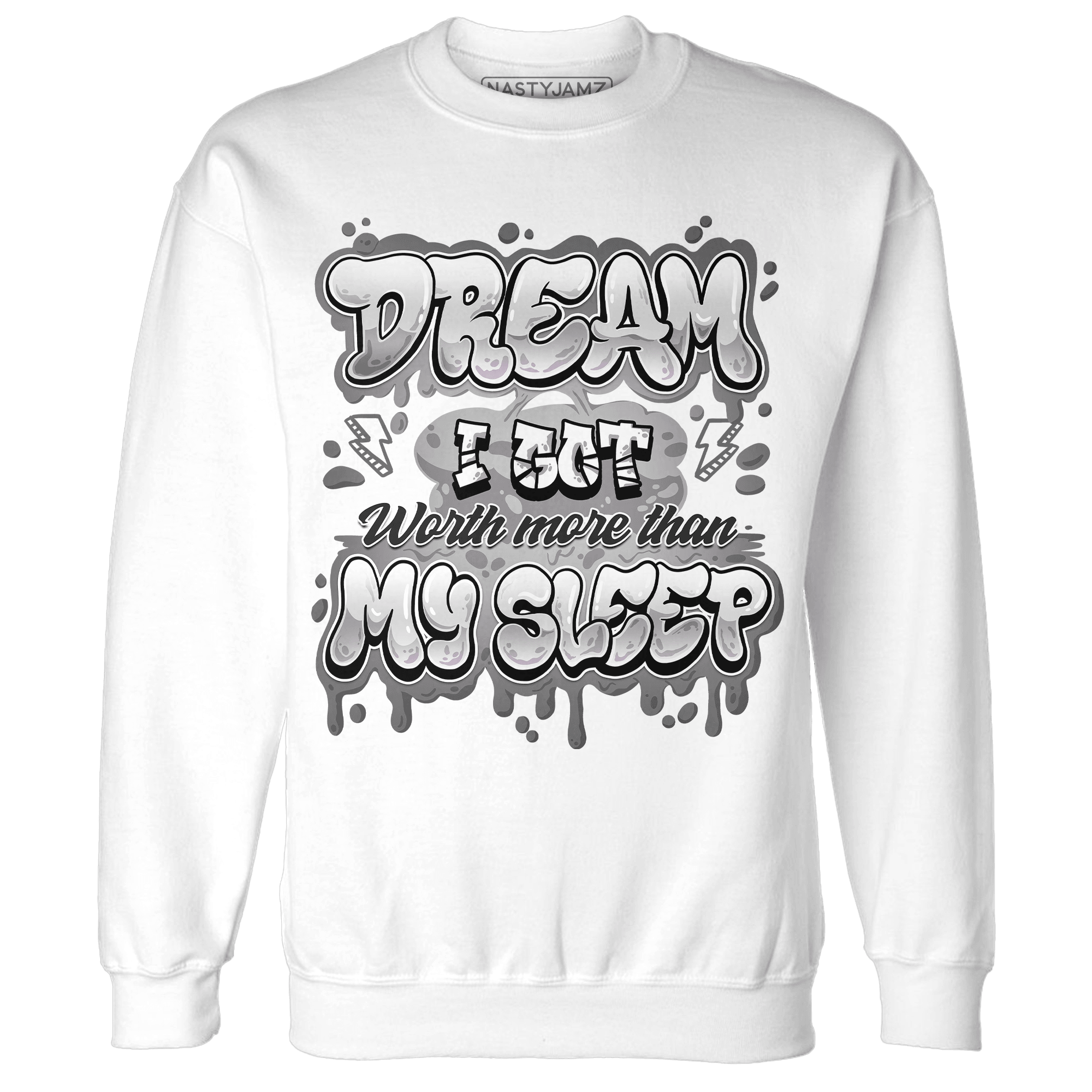 Retro High OG Black White 1s Sweatshirt Match Dream Over Rest - NastyJamz