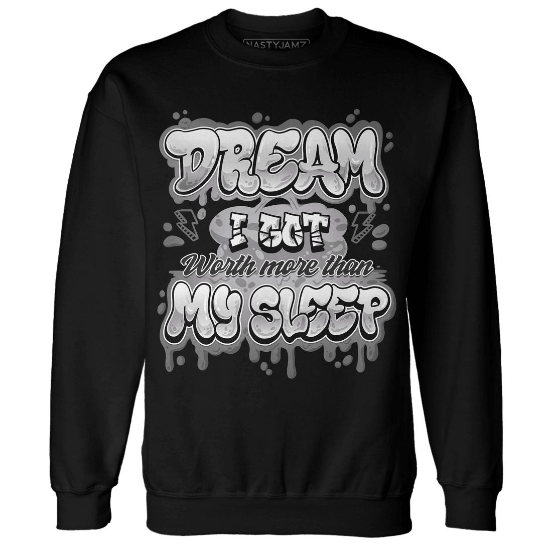 Retro High OG Black White 1s Sweatshirt Match Dream Over Rest - NastyJamz