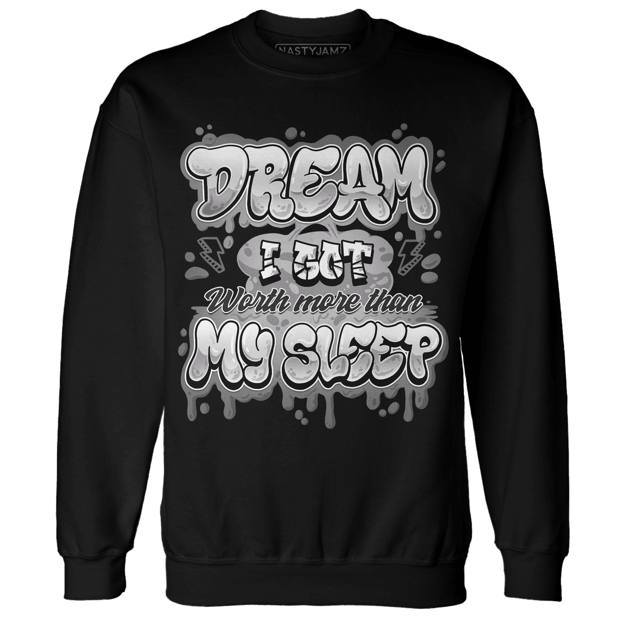 Retro High OG Black White 1s Sweatshirt Match Dream Over Rest - NastyJamz