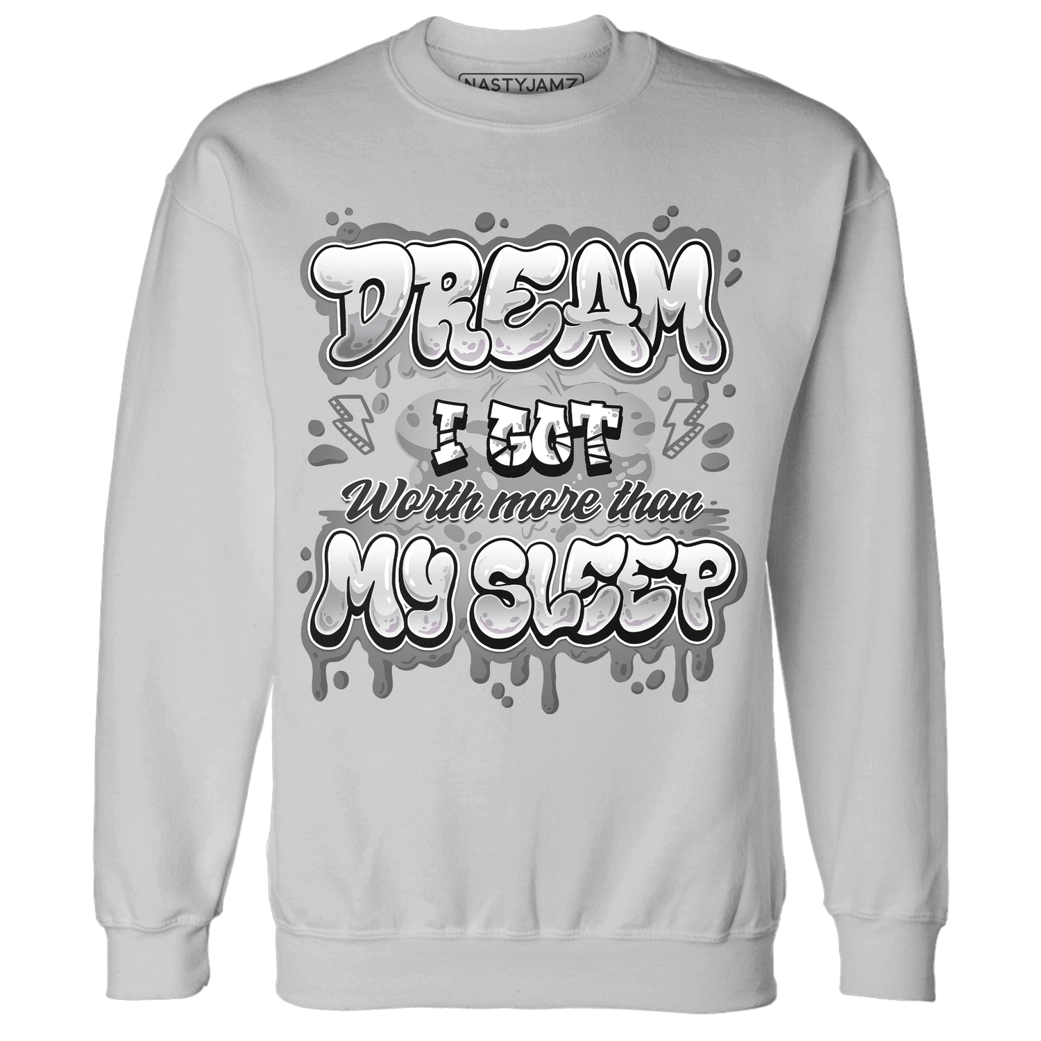Retro High OG Black White 1s Sweatshirt Match Dream Over Rest - NastyJamz