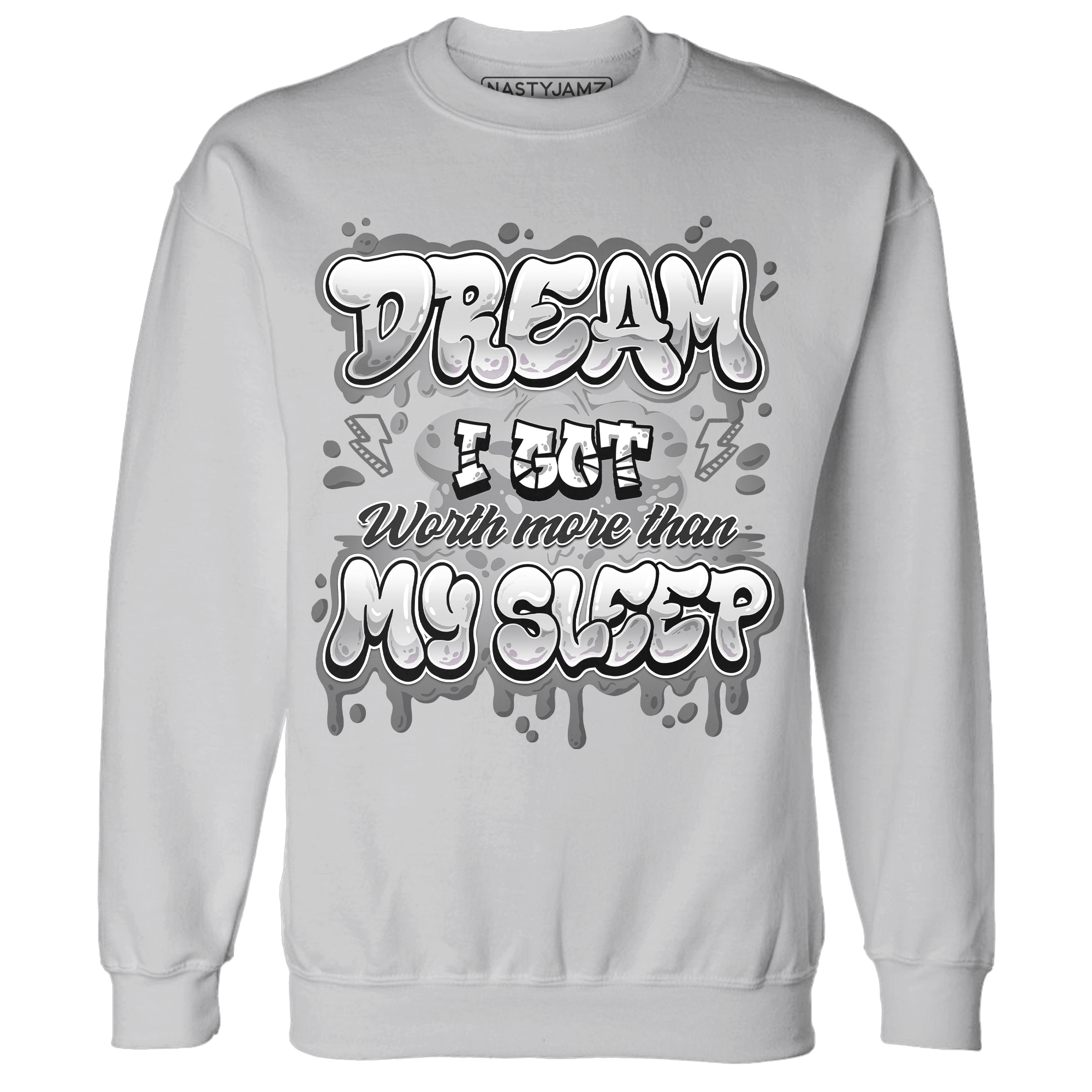 Retro High OG Black White 1s Sweatshirt Match Dream Over Rest - NastyJamz
