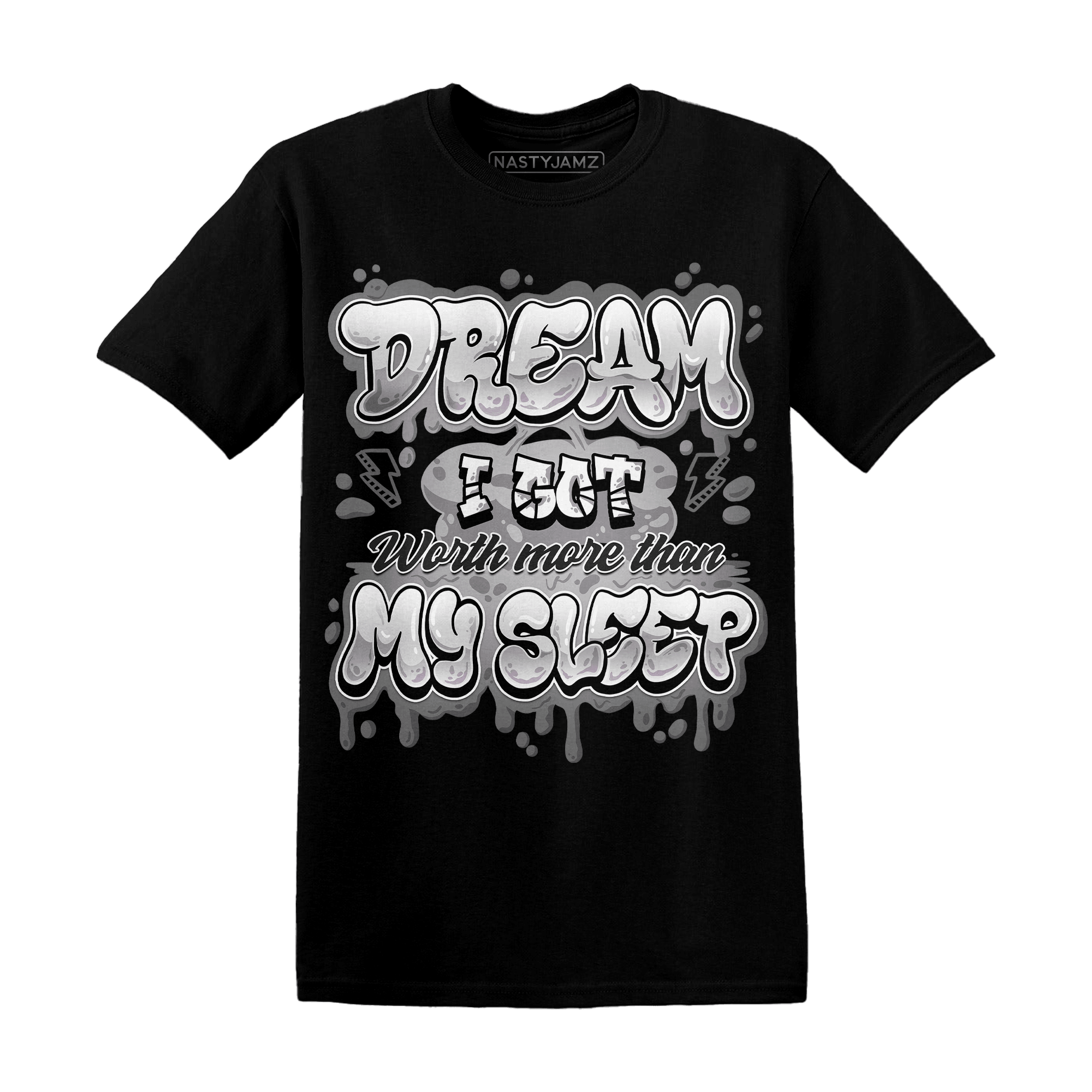 Retro High OG Black White 1s T Shirt Match Dream Over Rest - NastyJamz