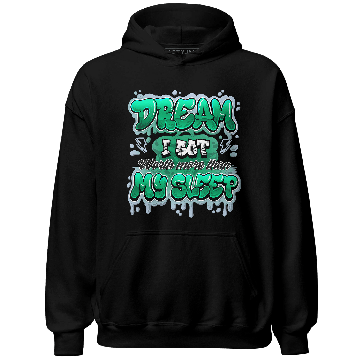 Lucky Green 5s Hoodie Match Dream Over Rest - NastyJamz