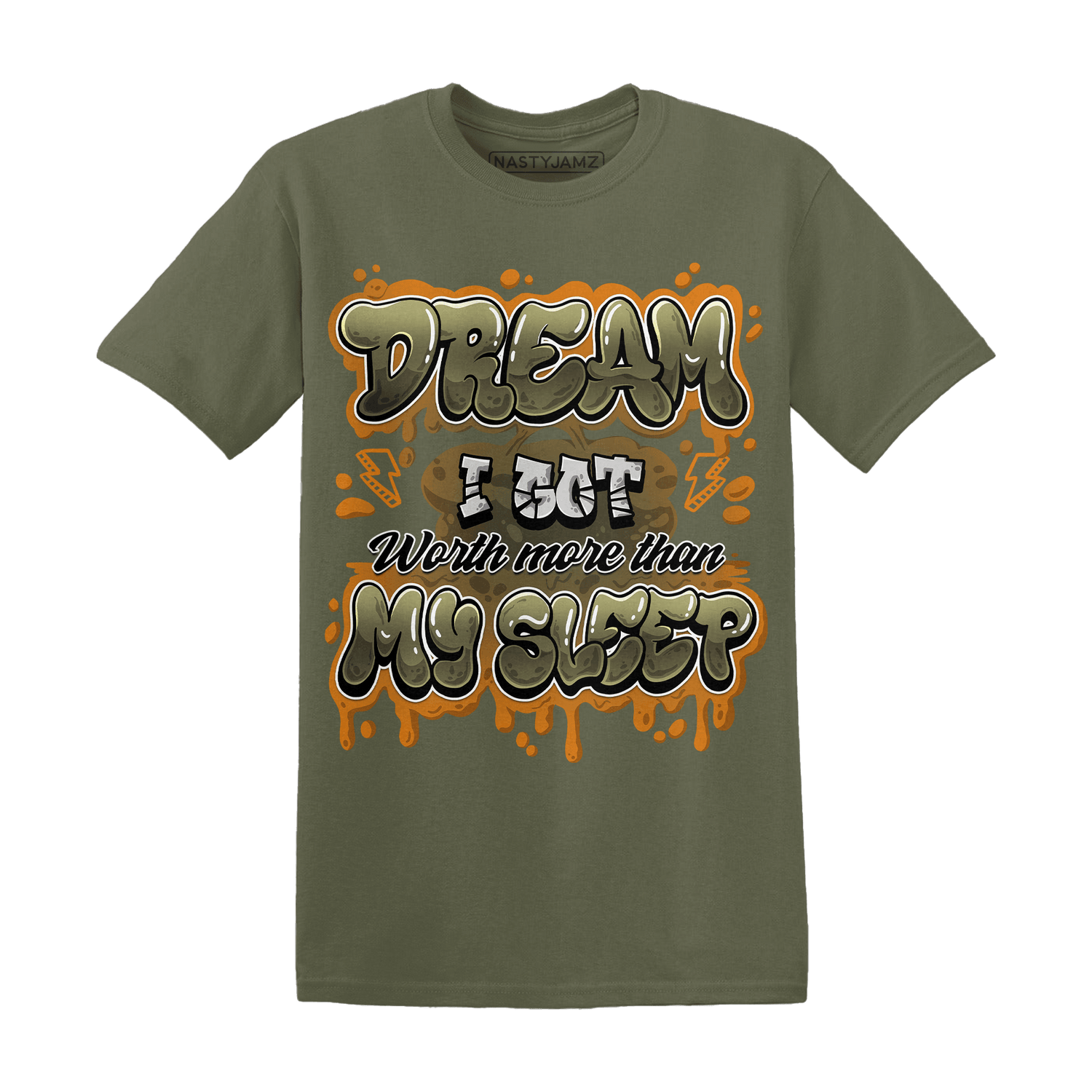 Olive 5s T Shirt Match Dream Over Rest - NastyJamz