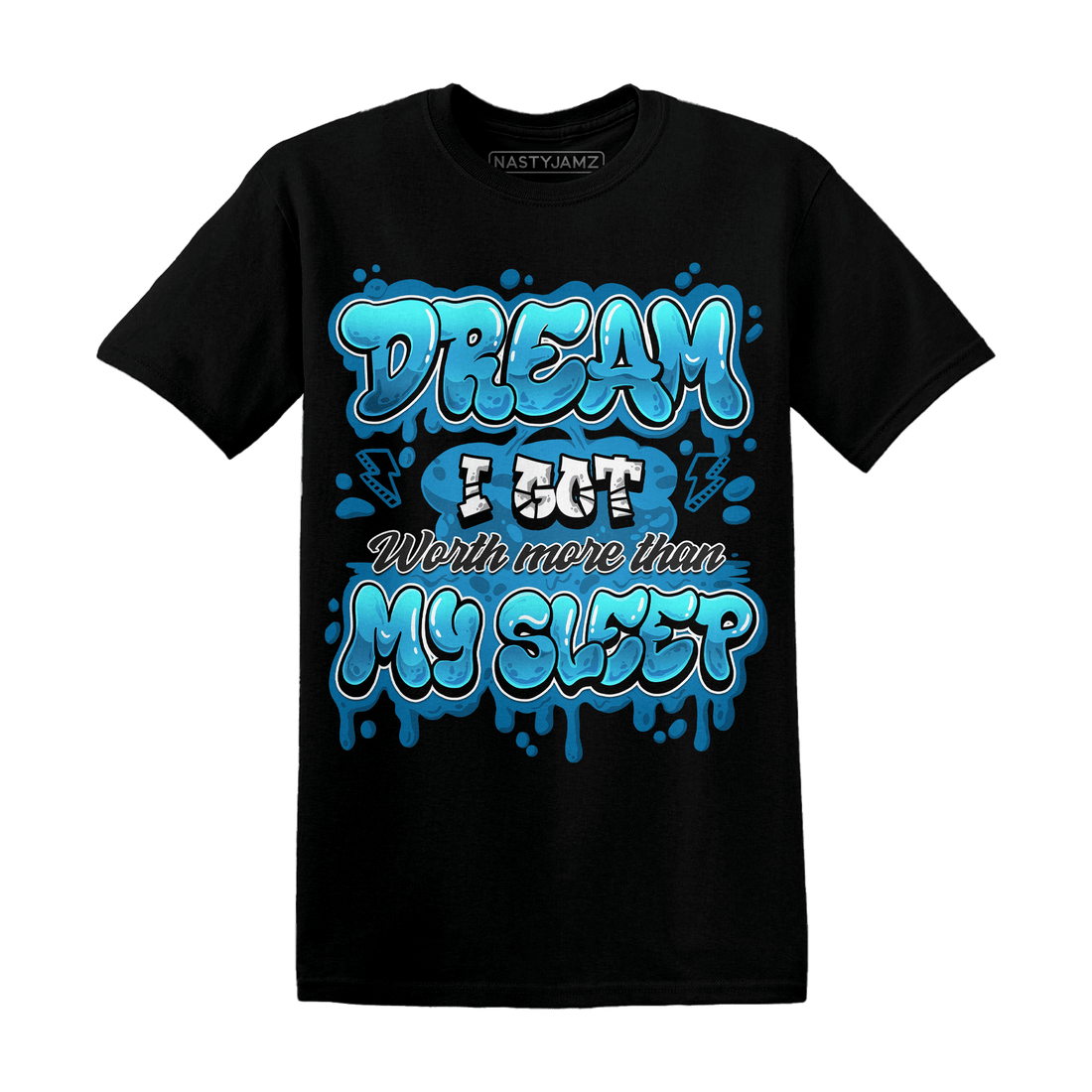 Powder Blue 9s T Shirt Match Dream Over Rest - NastyJamz