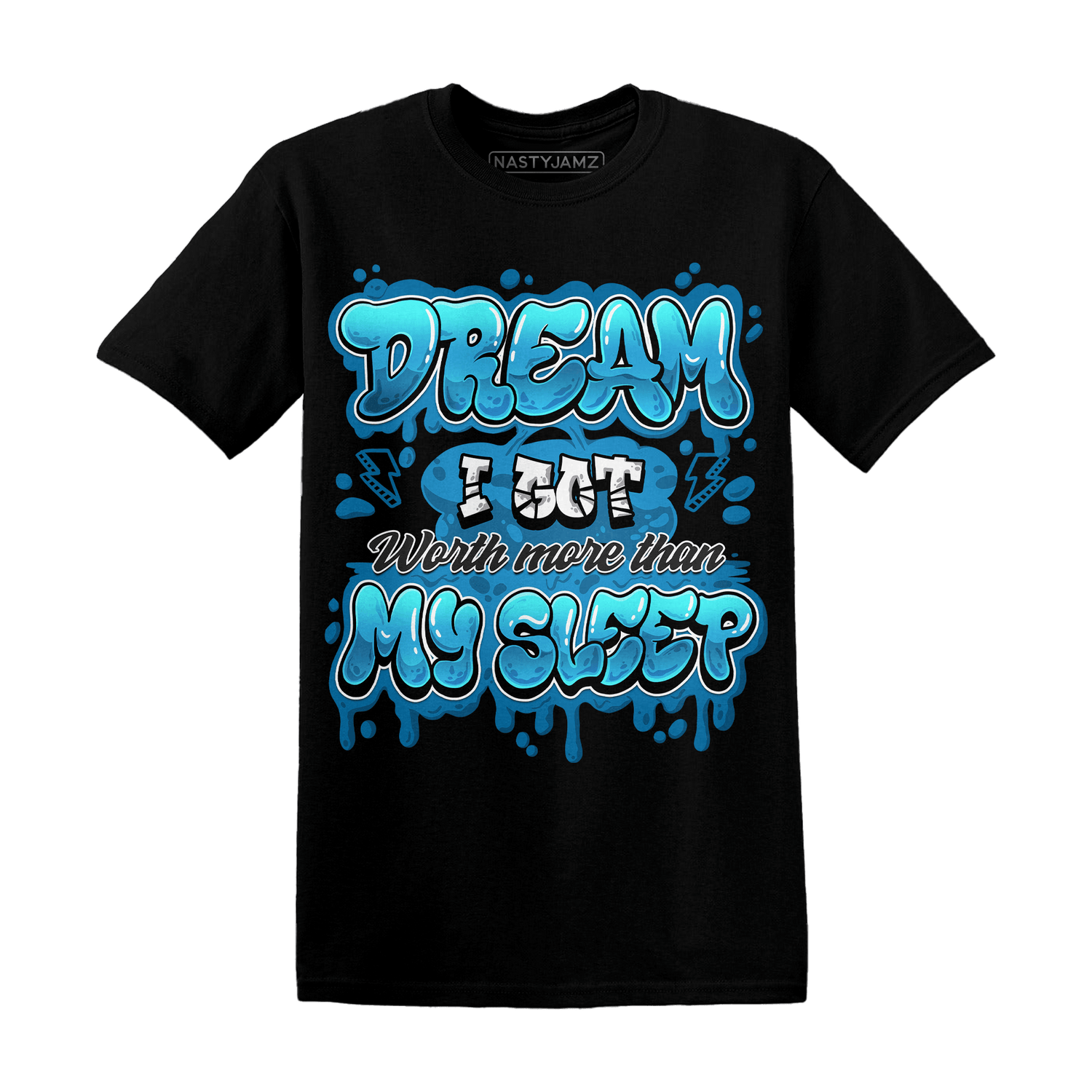 Powder Blue 9s T Shirt Match Dream Over Rest - NastyJamz