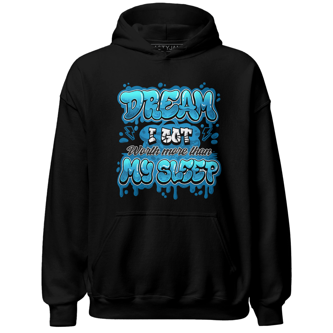Powder Blue 9s Hoodie Match Dream Over Rest - NastyJamz