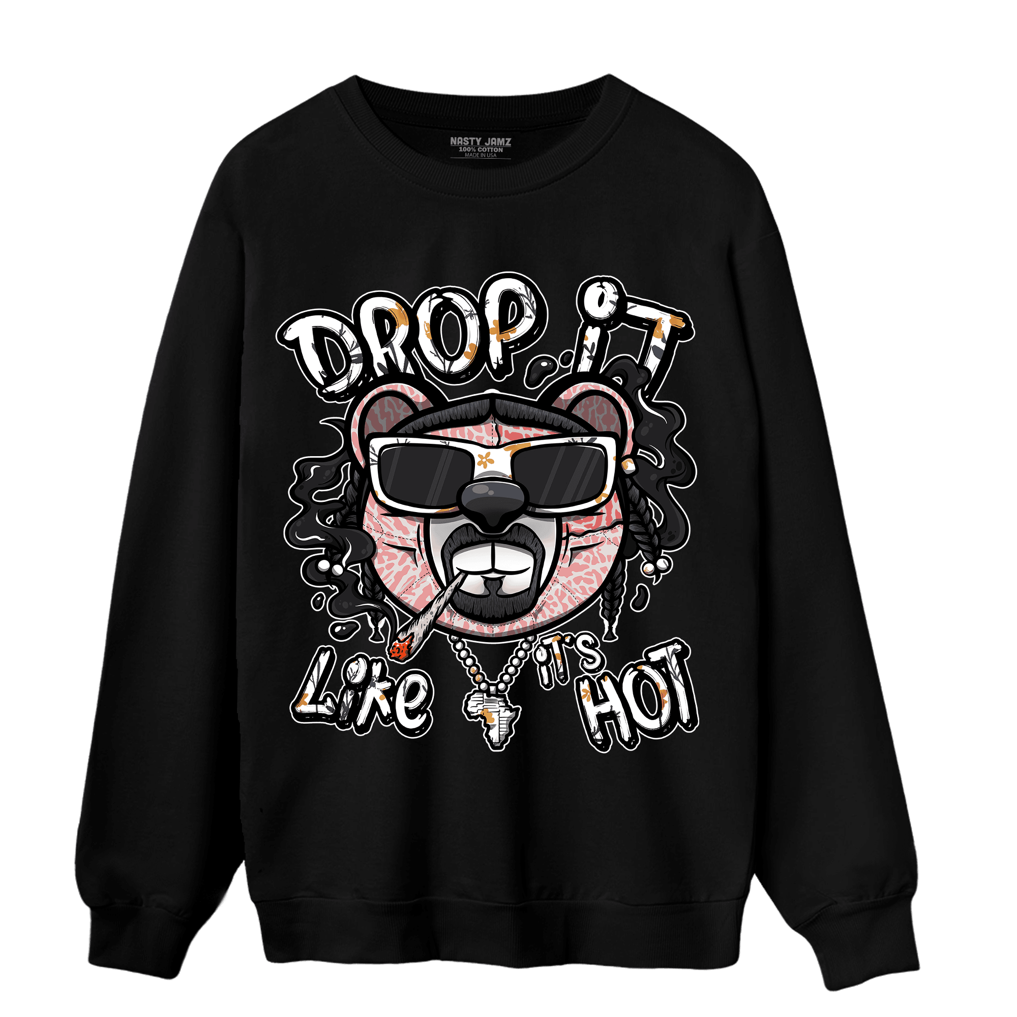 Red Stardust 3s Sweatshirt Match Drop It BER - NastyJamz