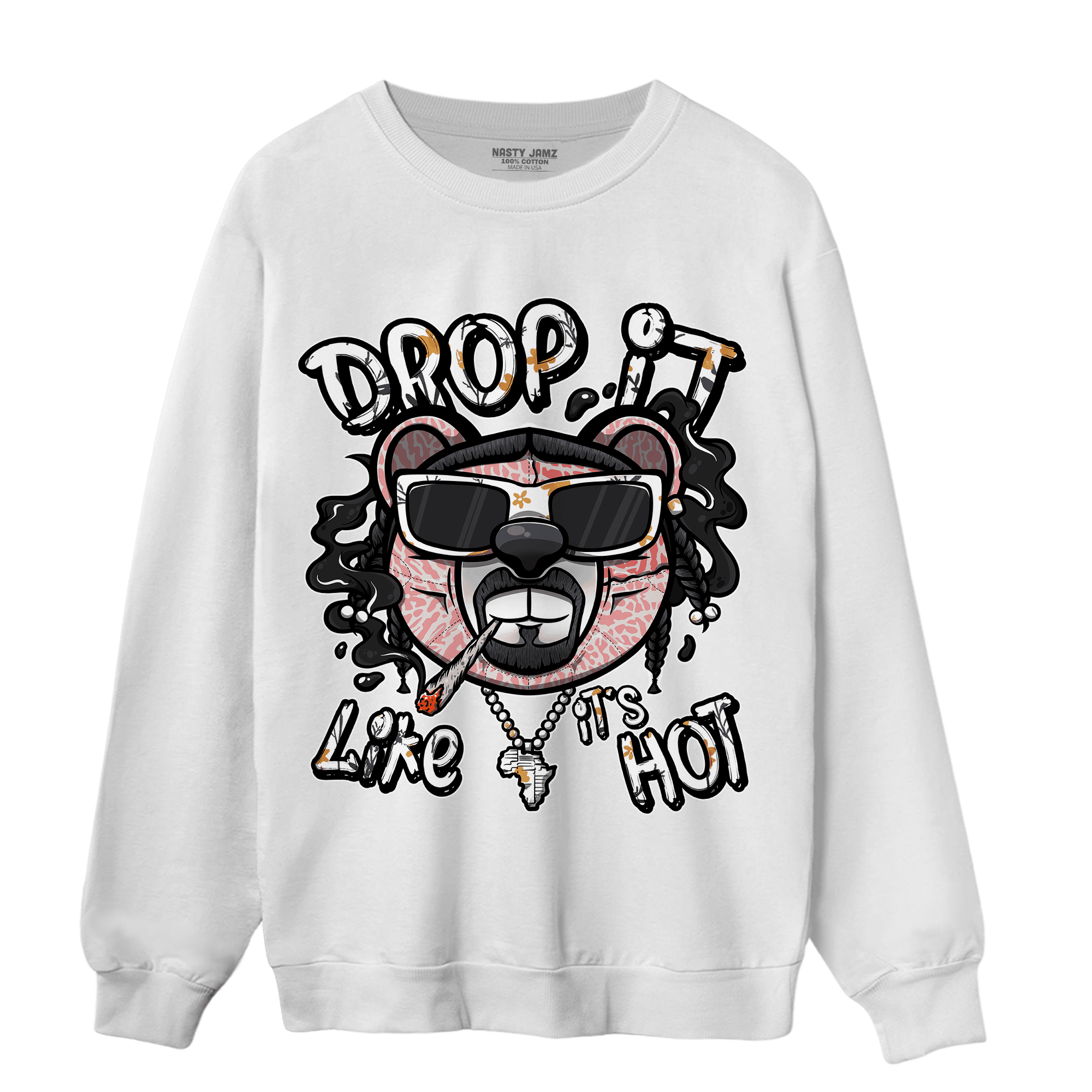 Red Stardust 3s Sweatshirt Match Drop It BER - NastyJamz