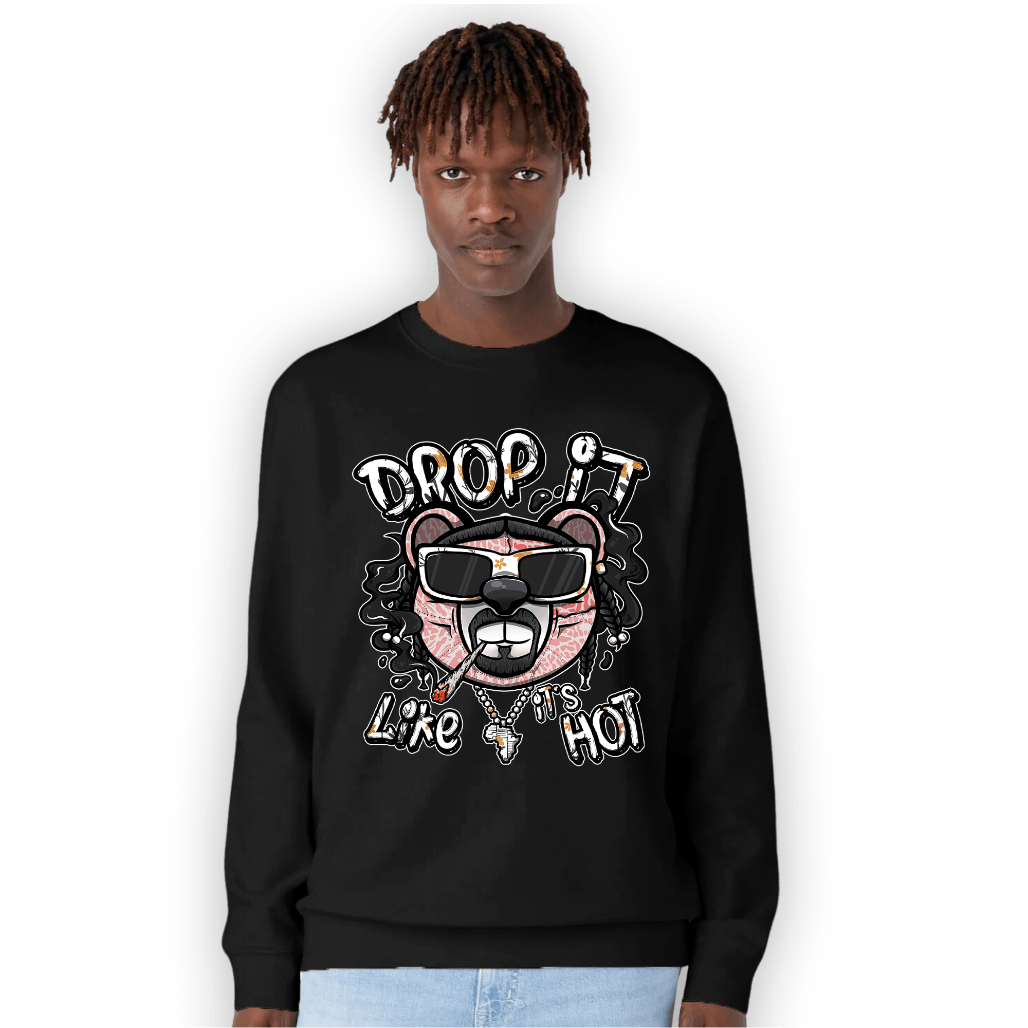 Red Stardust 3s Sweatshirt Match Drop It BER - NastyJamz