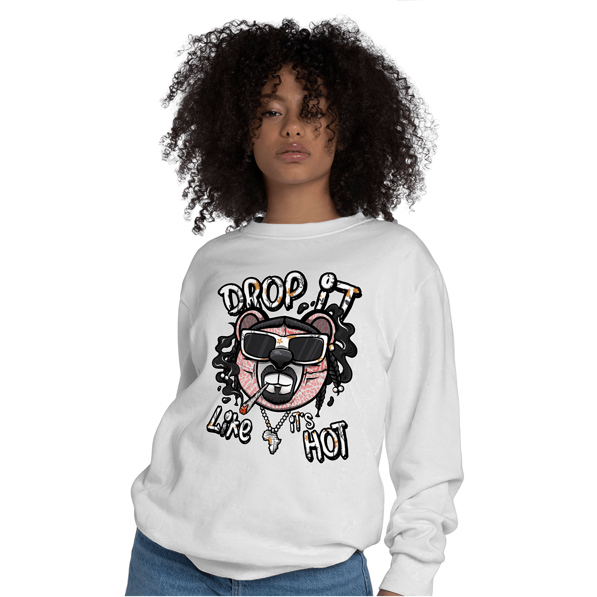 Red Stardust 3s Sweatshirt Match Drop It BER - NastyJamz