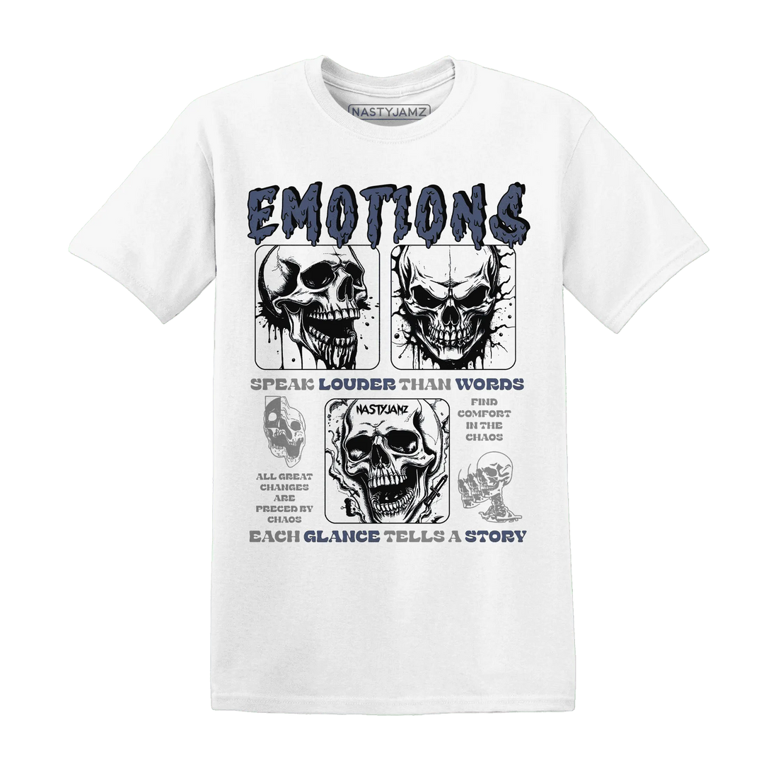 NastyJamz-Low-Diffused-Blue-11s-T-Shirt-Match-Emotions-Skull