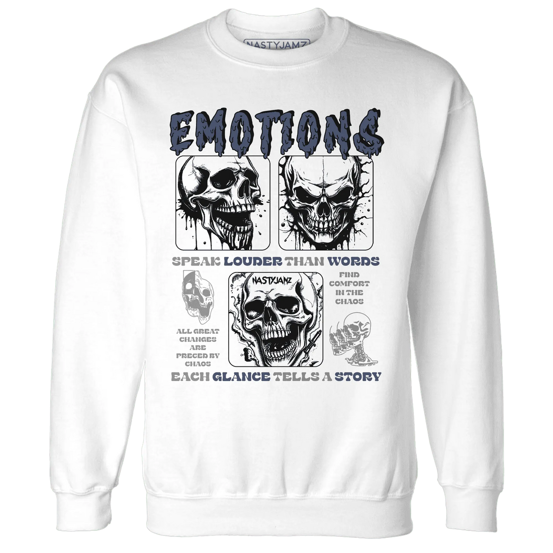 NastyJamz-Low-Diffused-Blue-11s-Sweatshirt-Match-Emotions-Skull