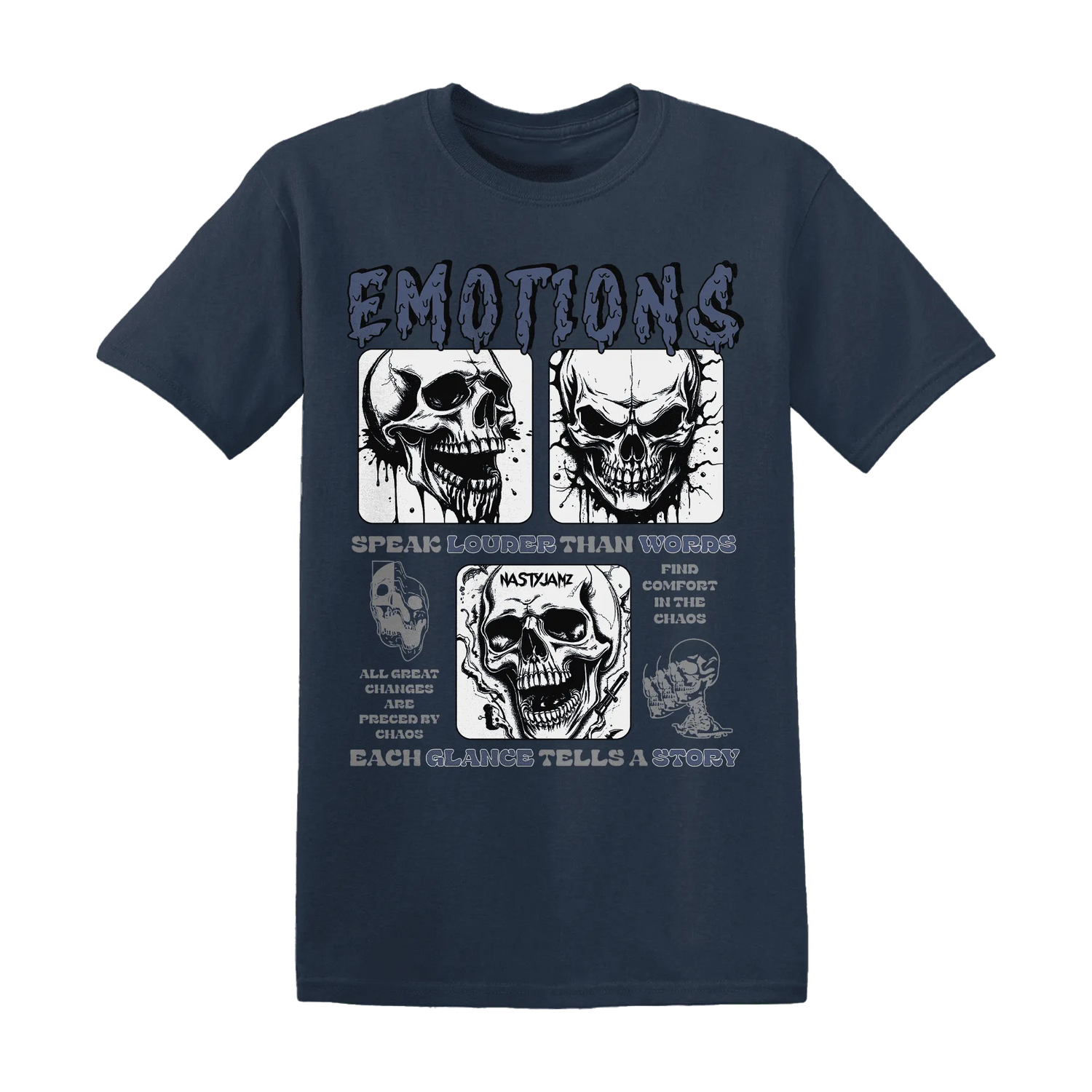 NastyJamz-Low-Diffused-Blue-11s-T-Shirt-Match-Emotions-Skull