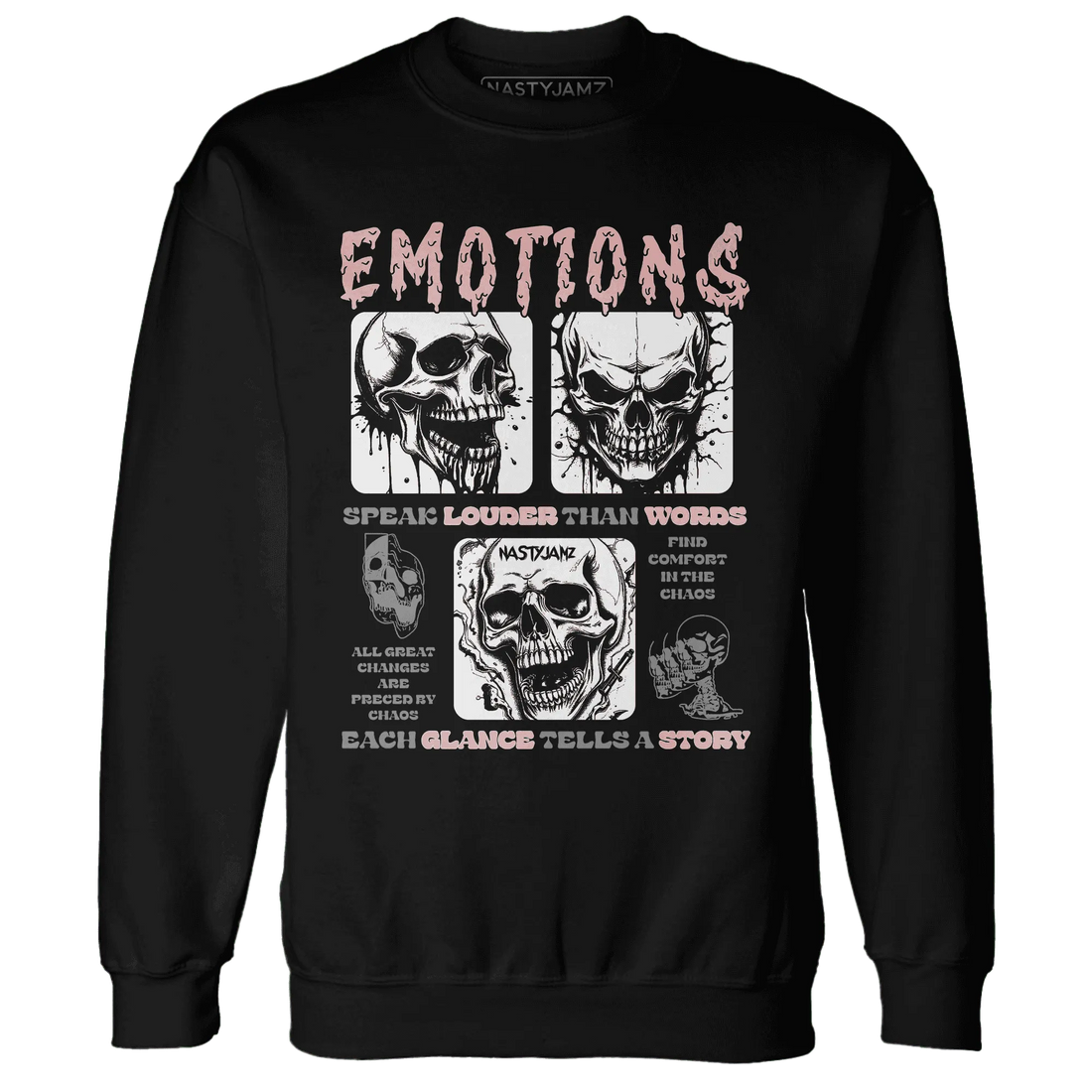 Low-Legend-Pink-11s-NastyJamz-Sweatshirt-Match-Emotions-Skull