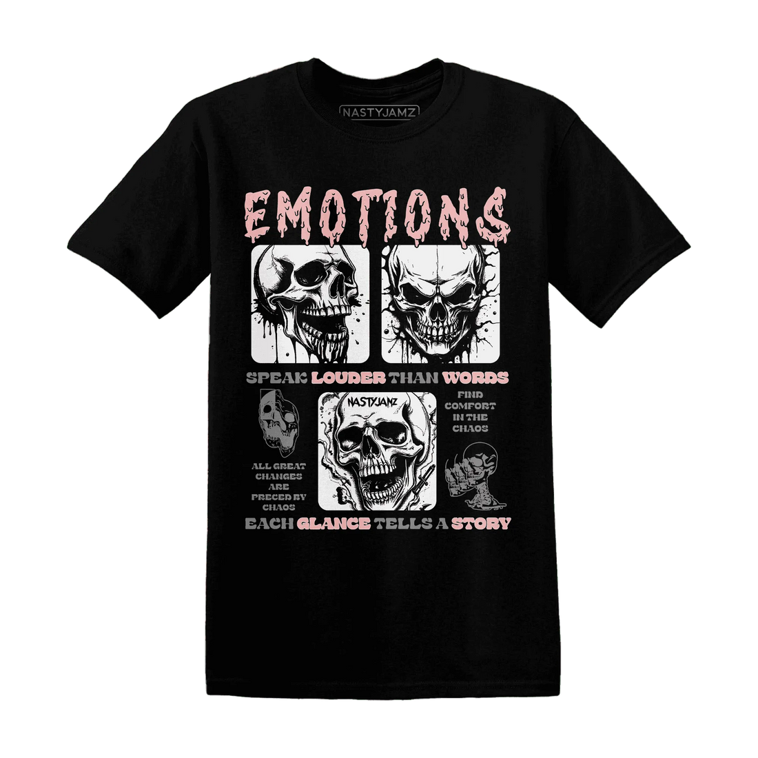 Low-Legend-Pink-11s-NastyJamz-T-Shirt-Match-Emotions-Skull