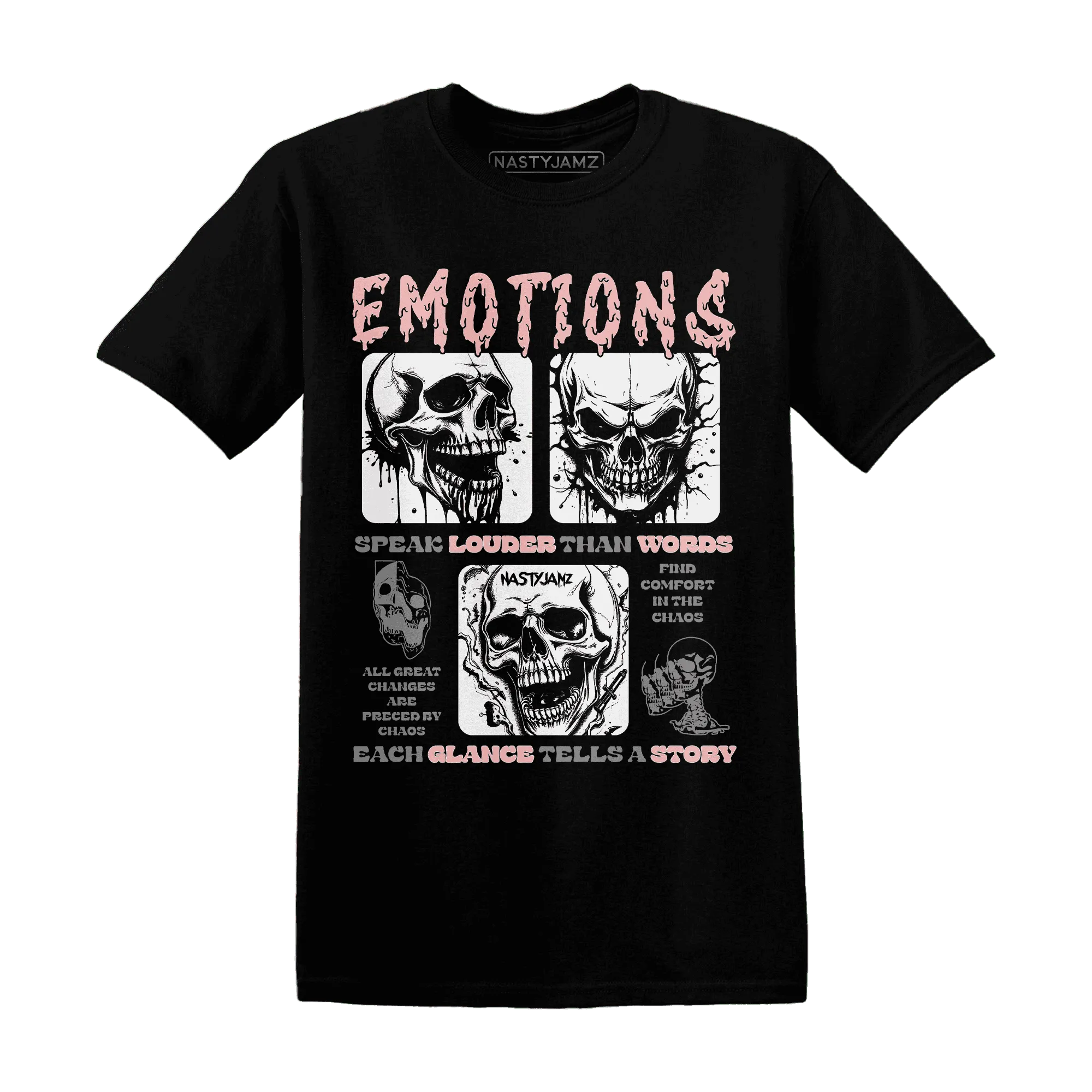 Low-Legend-Pink-11s-NastyJamz-T-Shirt-Match-Emotions-Skull
