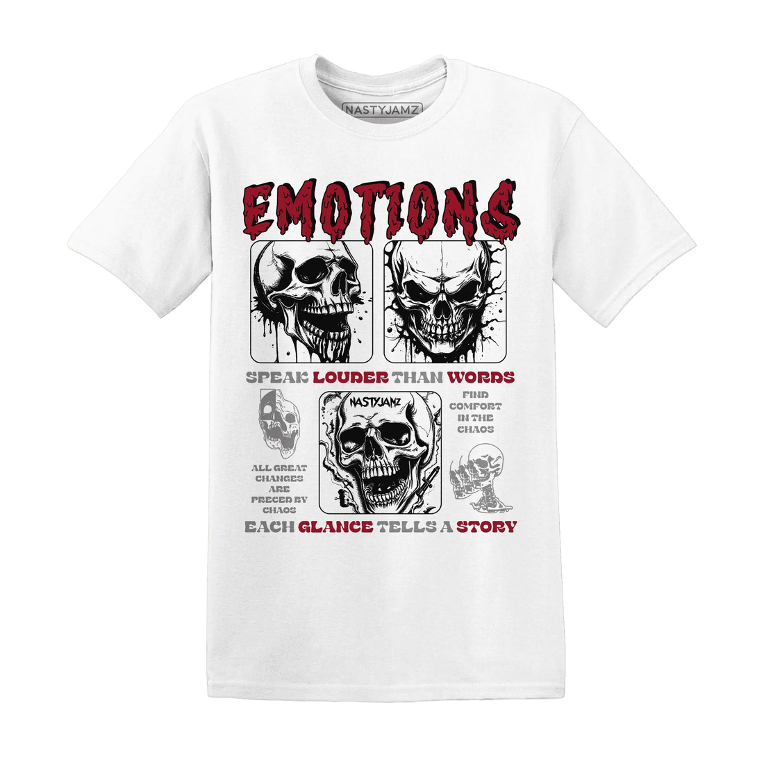 NastyJamz-Retro-Red-Taxi-12s-T-Shirt-Match-Emotions-Skull