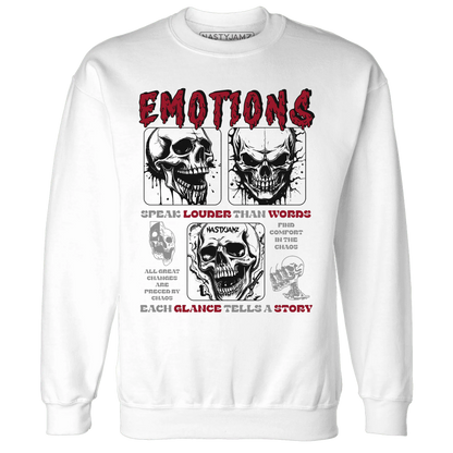 NastyJamz-Retro-Red-Taxi-12s-Sweatshirt-Match-Emotions-Skull